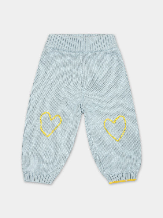 Pantaloni azzurri per neonato con cuori,Gensami,PT01-B-CUORE
