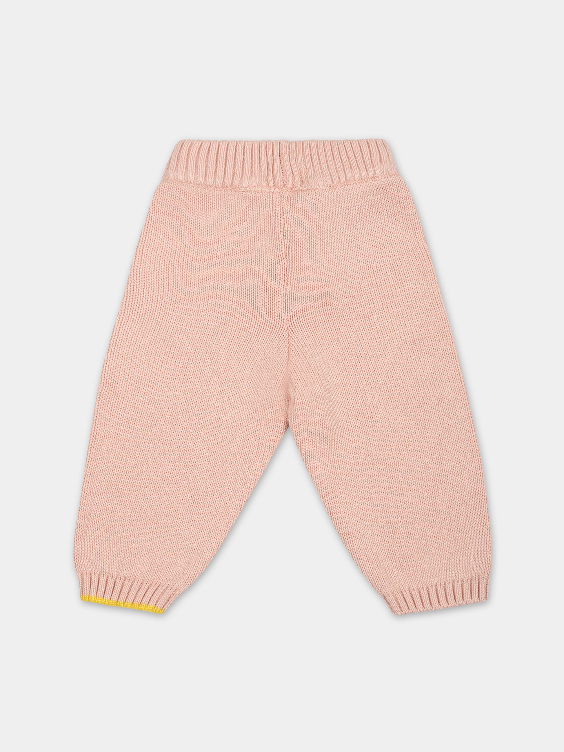 Pantaloni rosa per neonata con cuori,Gensami,PT01-B-CUORE