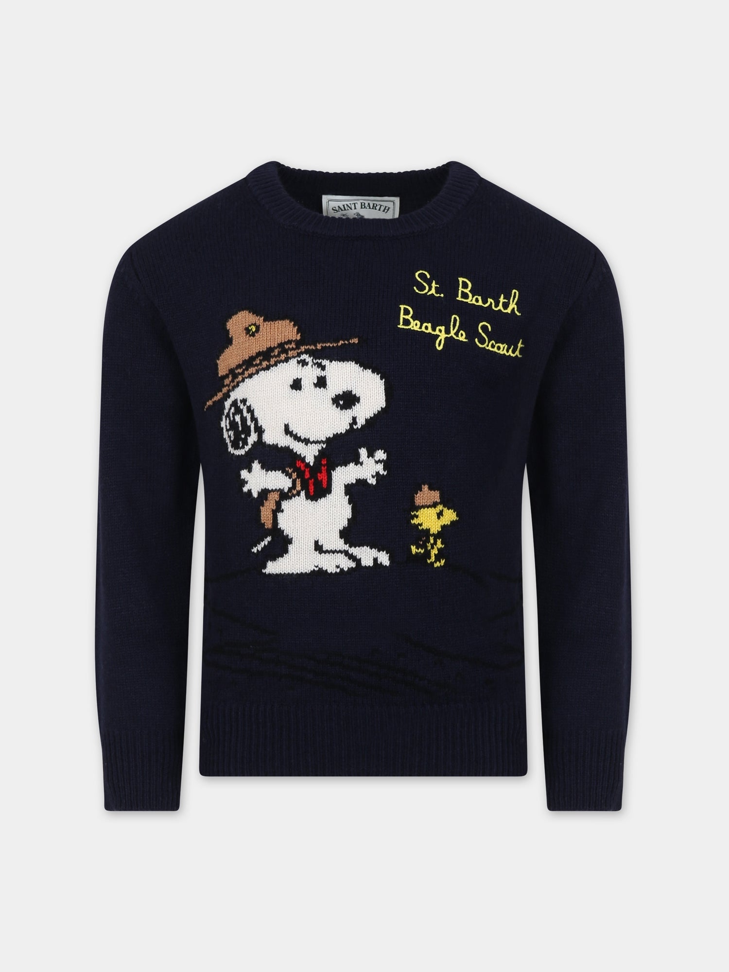 Maglione blu per bambino con Snoopy boy scout,Mc2 Saint Barth,DOUGLAS SNOOPY BOY SCOUT 61 EMB