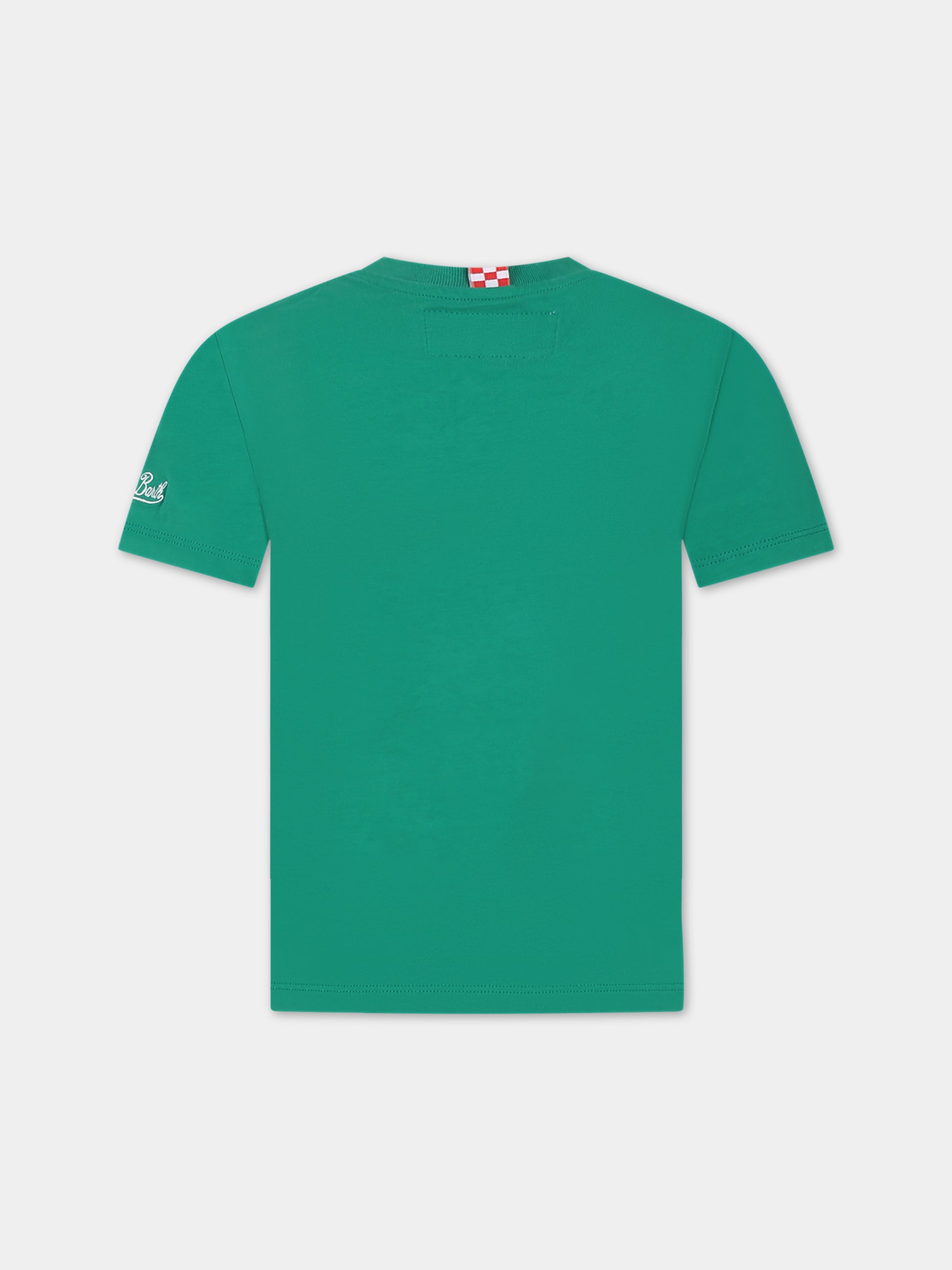 T-shirt verde per bambino con Snoopy,Mc2 Saint Barth,CAMERON SNOOPY GOLF CLUB 57