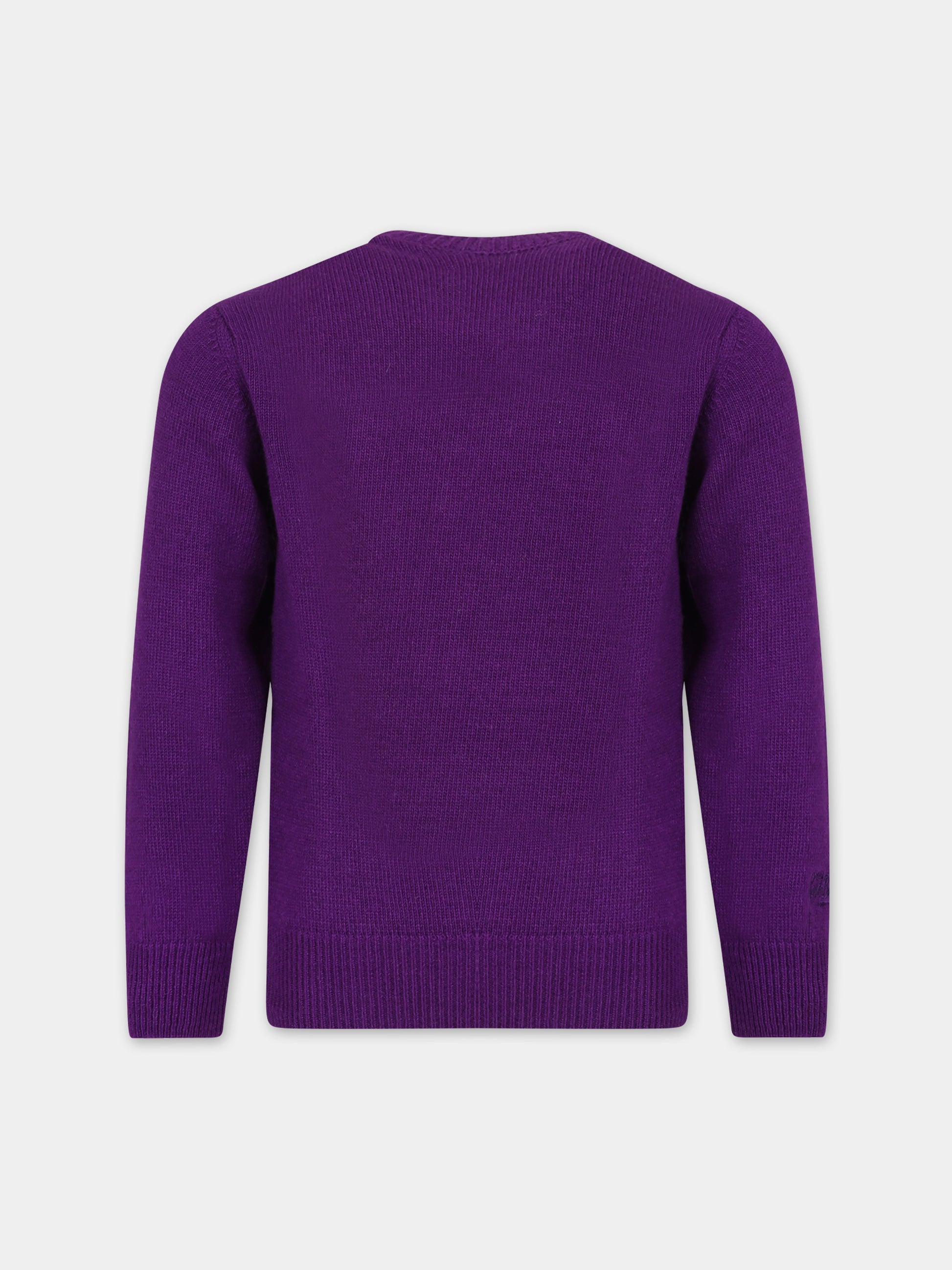 Maglione viola per bambina con Lisa Simpson,Mc2 Saint Barth,PRINCESS LISA PERFECT 26I