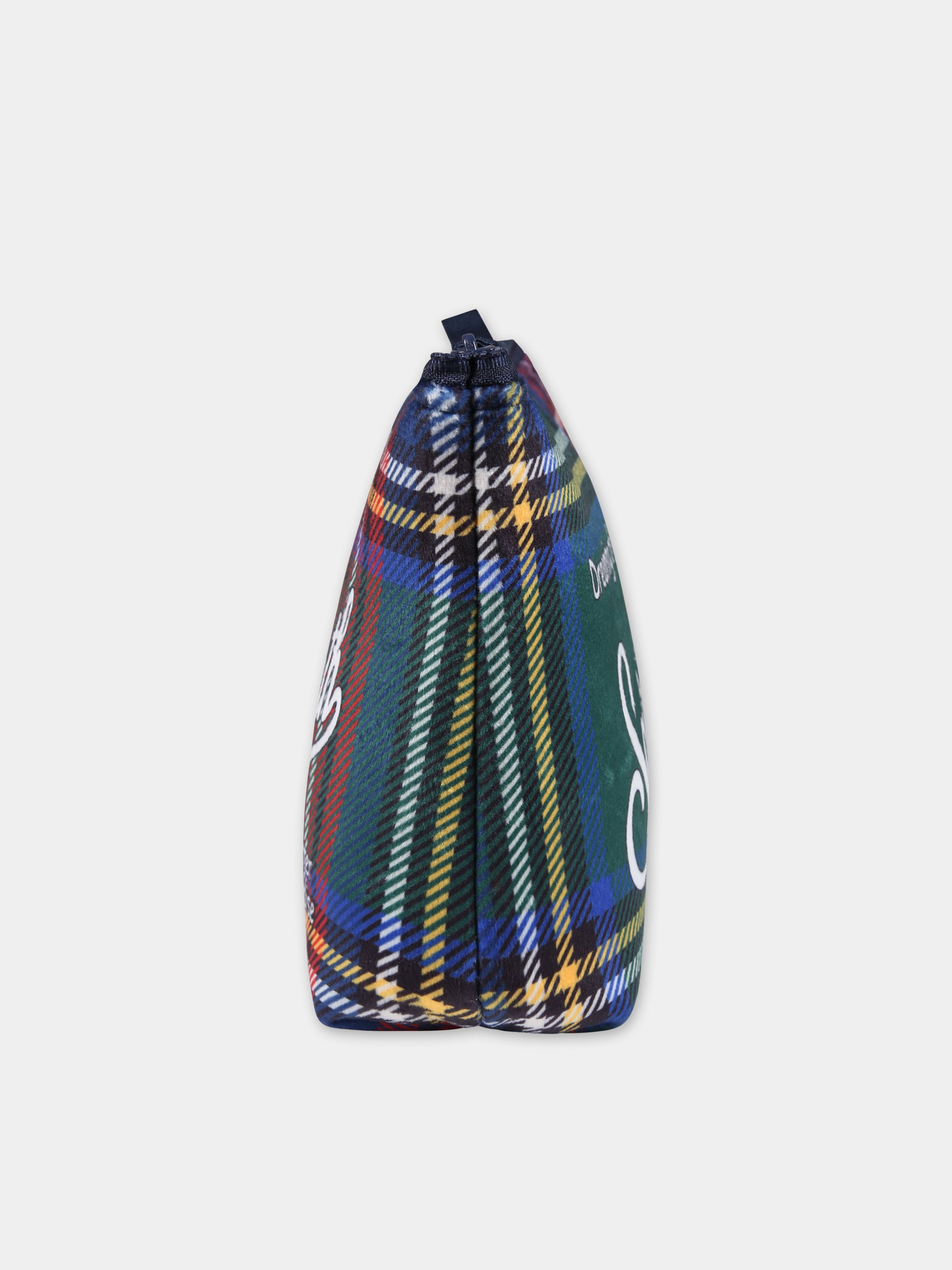 Pochette verde per bambina con logo,Mc2 Saint Barth,ALINE W TARTAN TRTN51