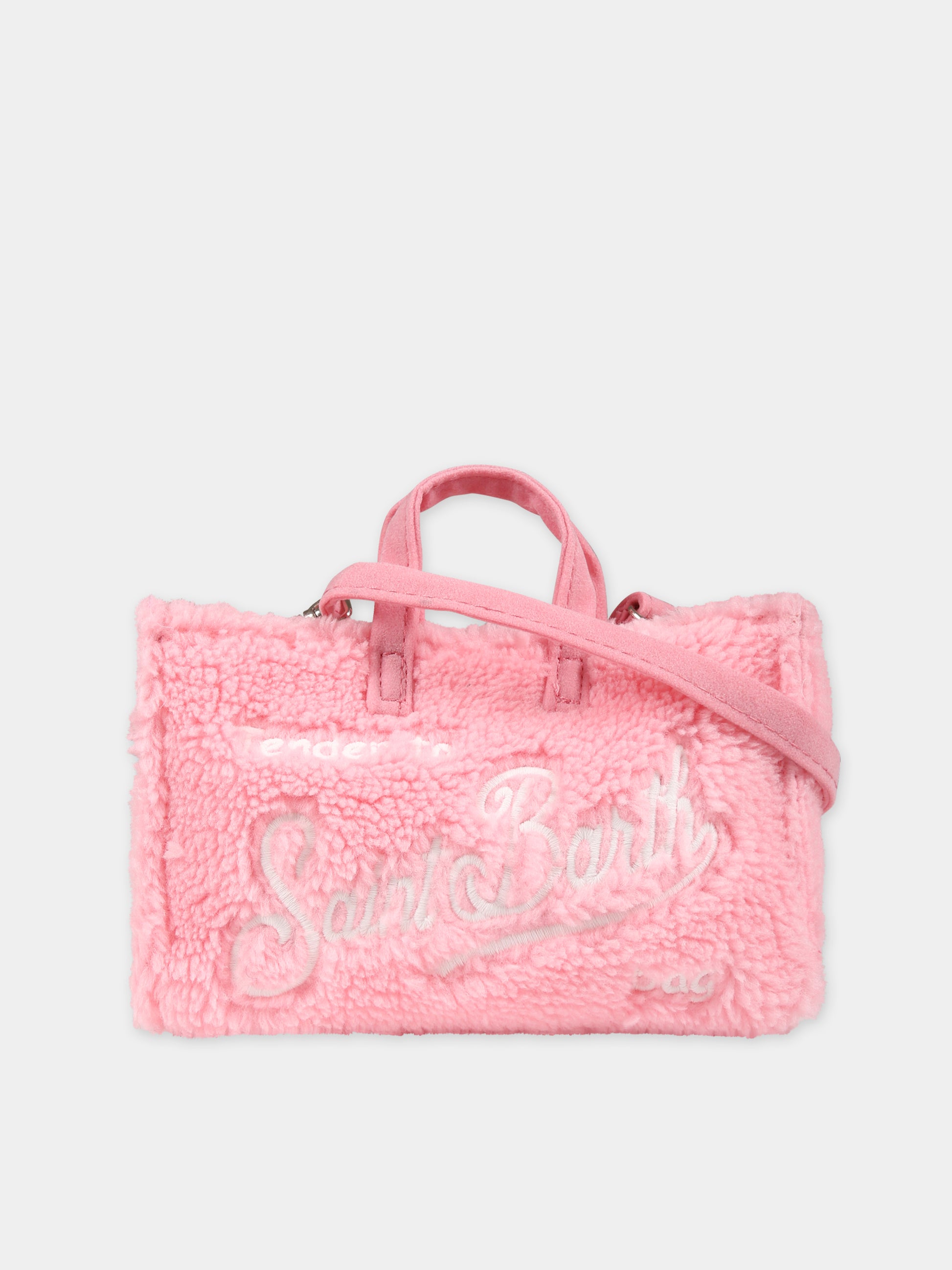 Borsa porta cellulare rosa per bambina con logo,Mc2 Saint Barth,PHONE BAG TEDDY 21 EMB