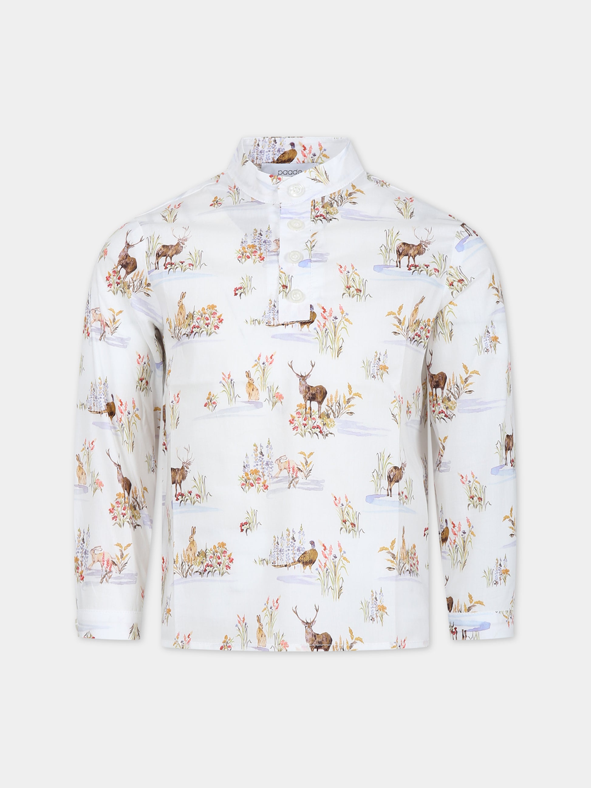 Camicia bianca per bambina con stampa,Paade Mode,234142309