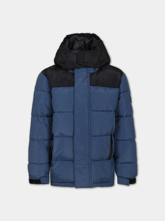 Piumino blu per bambino con logo,North Sails,701912 000 C001