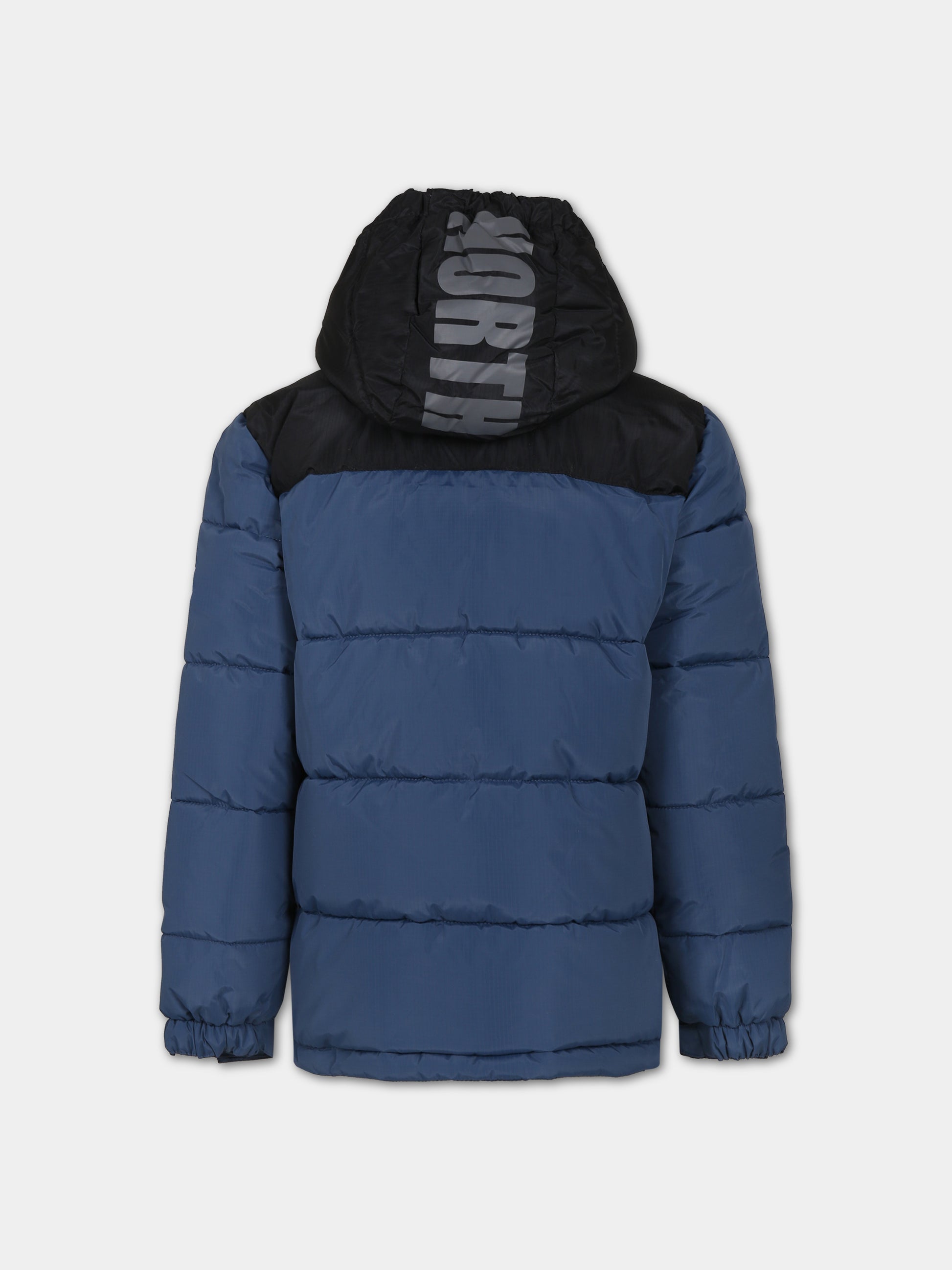 Piumino blu per bambino con logo,North Sails,701912 000 C001