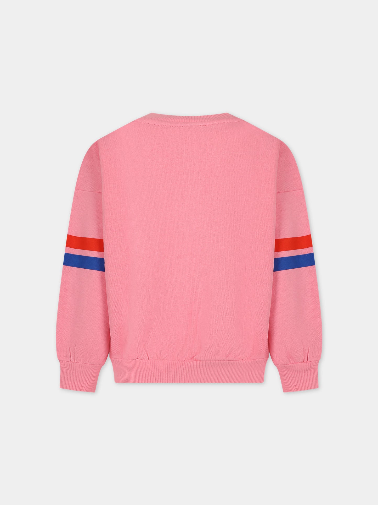 Felpa rosa per bambina con scritta,Mini Rodini,2412011928