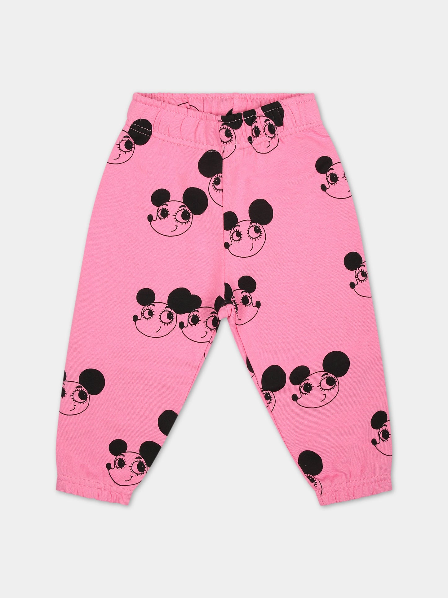 Pantaloni rosa per neonata con topolini,Mini Rodini,2413013528