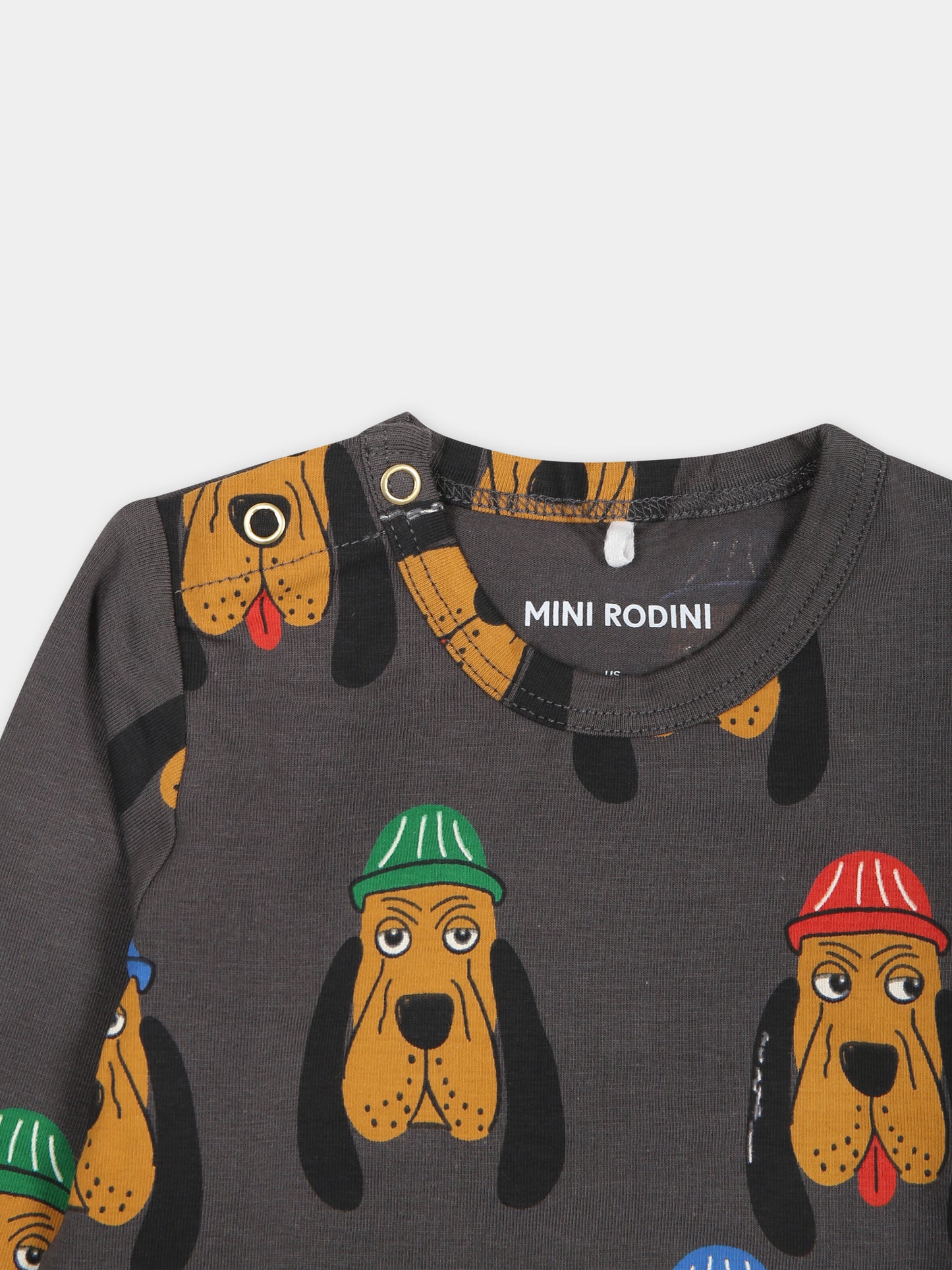 Body grigio per neonati con cani,Mini Rodini,2414010397