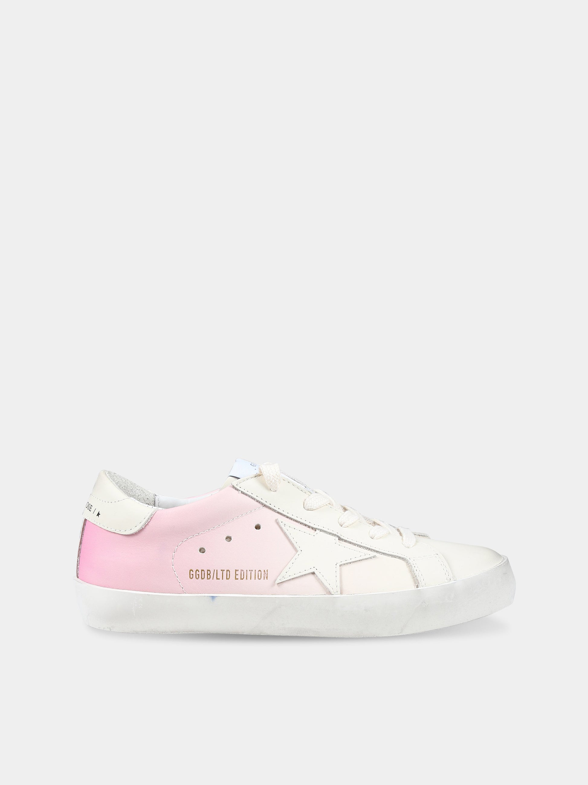 Sneakers rosa per bambina con stella,Bonpoint,S04GSNL00001 028B