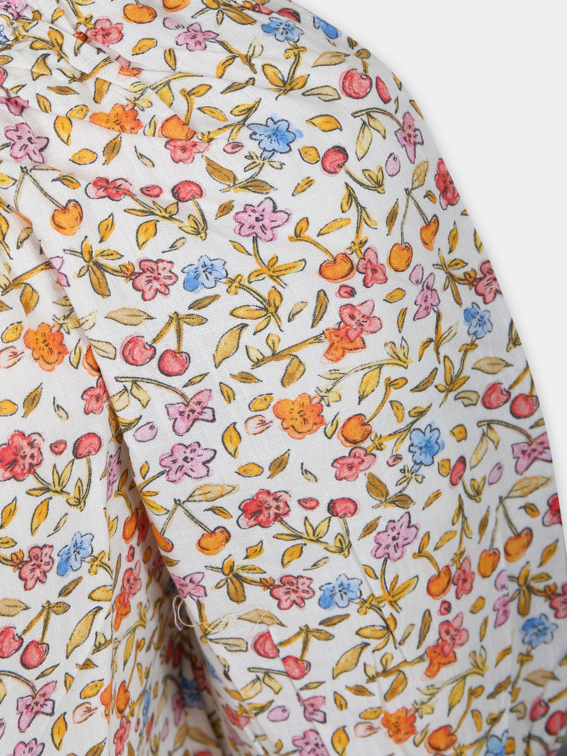 Top multicolor per bambina con stampa floreale all-over,Bonpoint,C04GBLW00002 535C