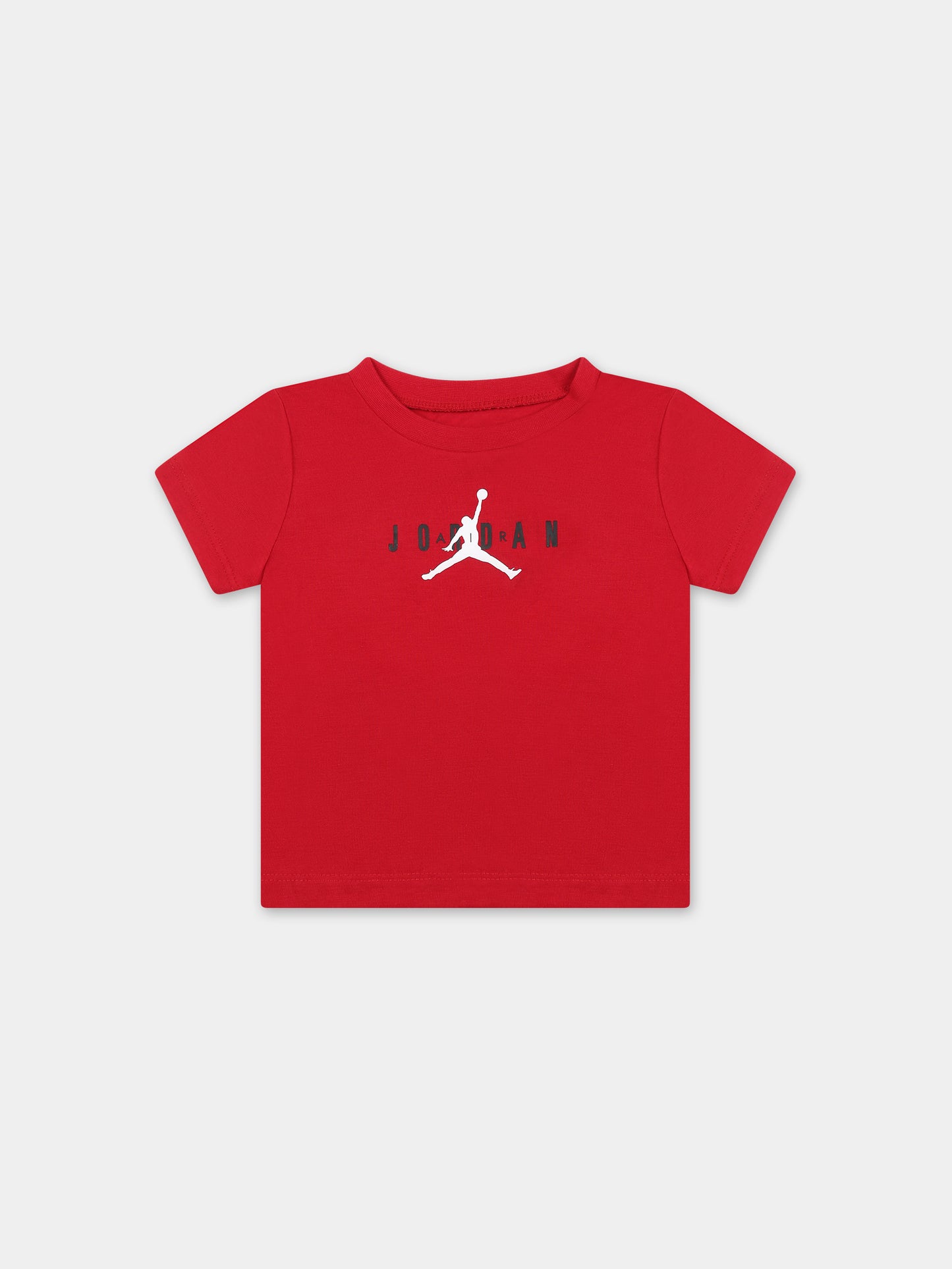 T-shirt rossa per neonato con iconico Jumpman,Jordan,65B922 R78