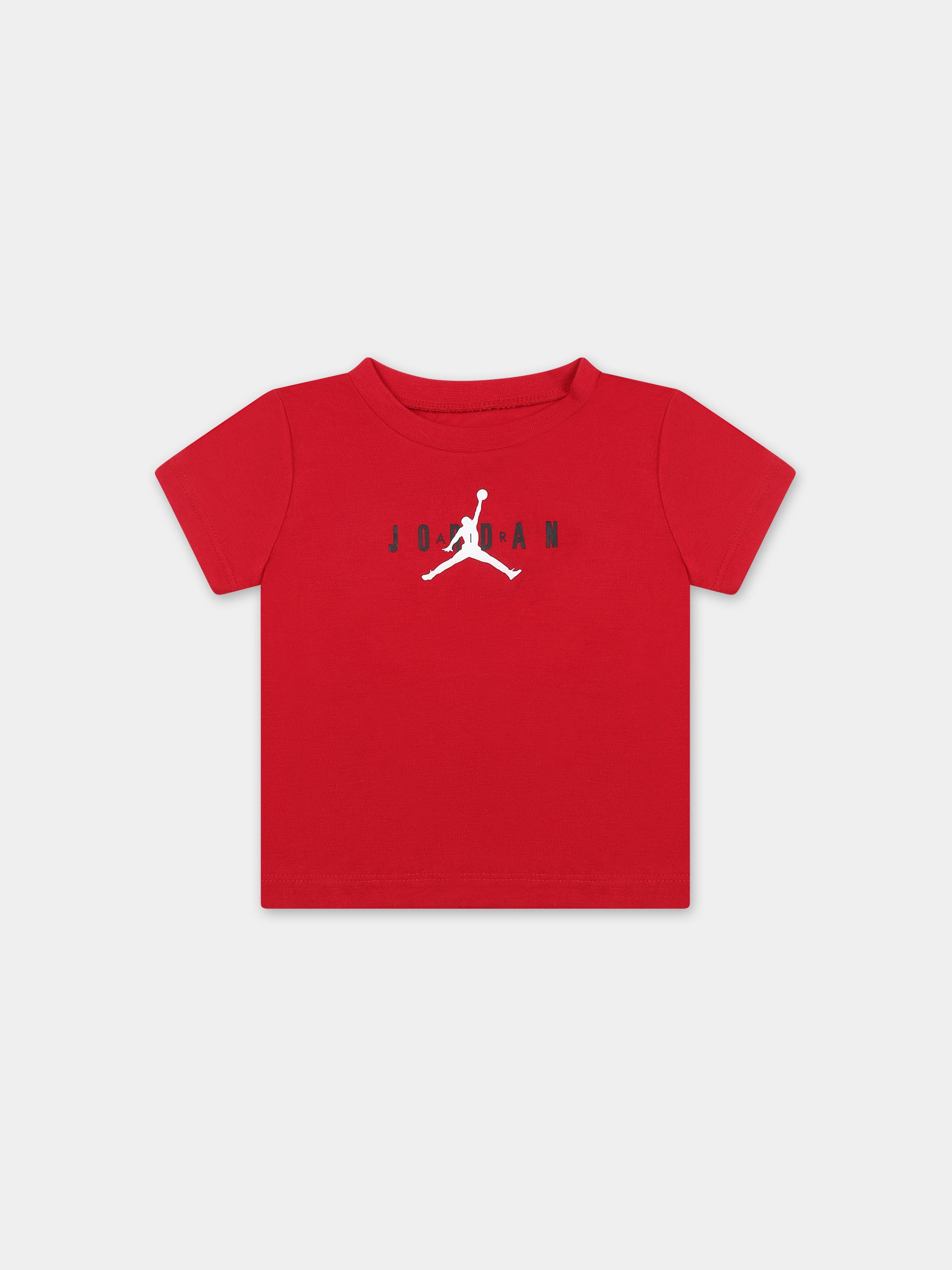 T-shirt rossa per neonato con iconico Jumpman,Jordan,65B922 R78