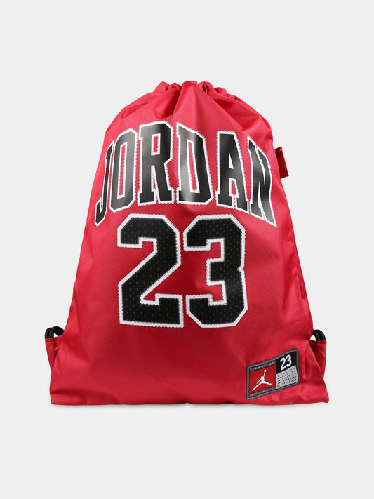 Zaino rosso per bambino con logo,Jordan,9A0757 R78