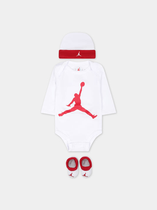 Set bianco per neonato con iconico Jumpman,Jordan,LJ0263 001