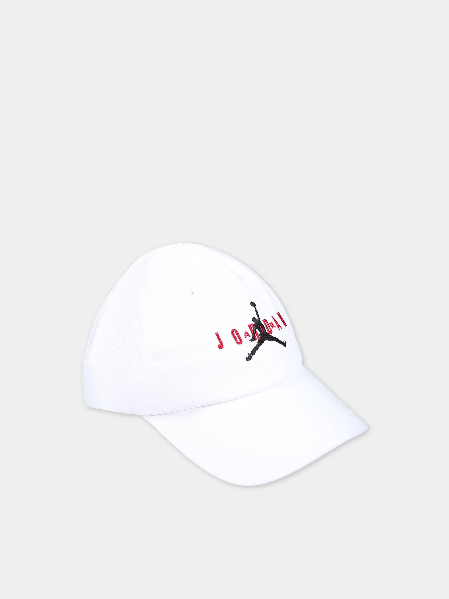 Cappello bianco per bambino con logo e jumpman,Jordan,8A0569 001