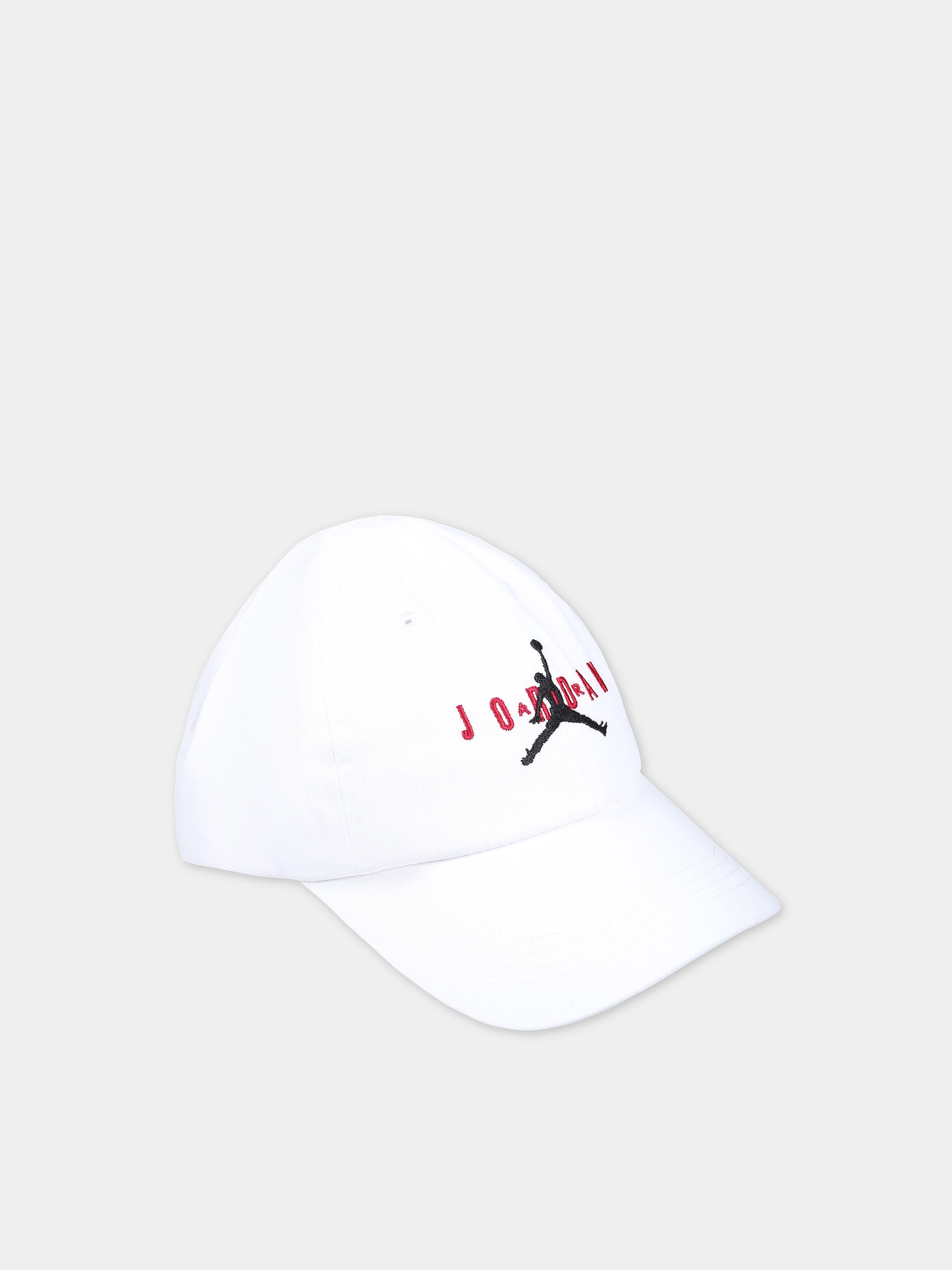 Cappello bianco per bambino con logo e jumpman,Jordan,8A0569 001