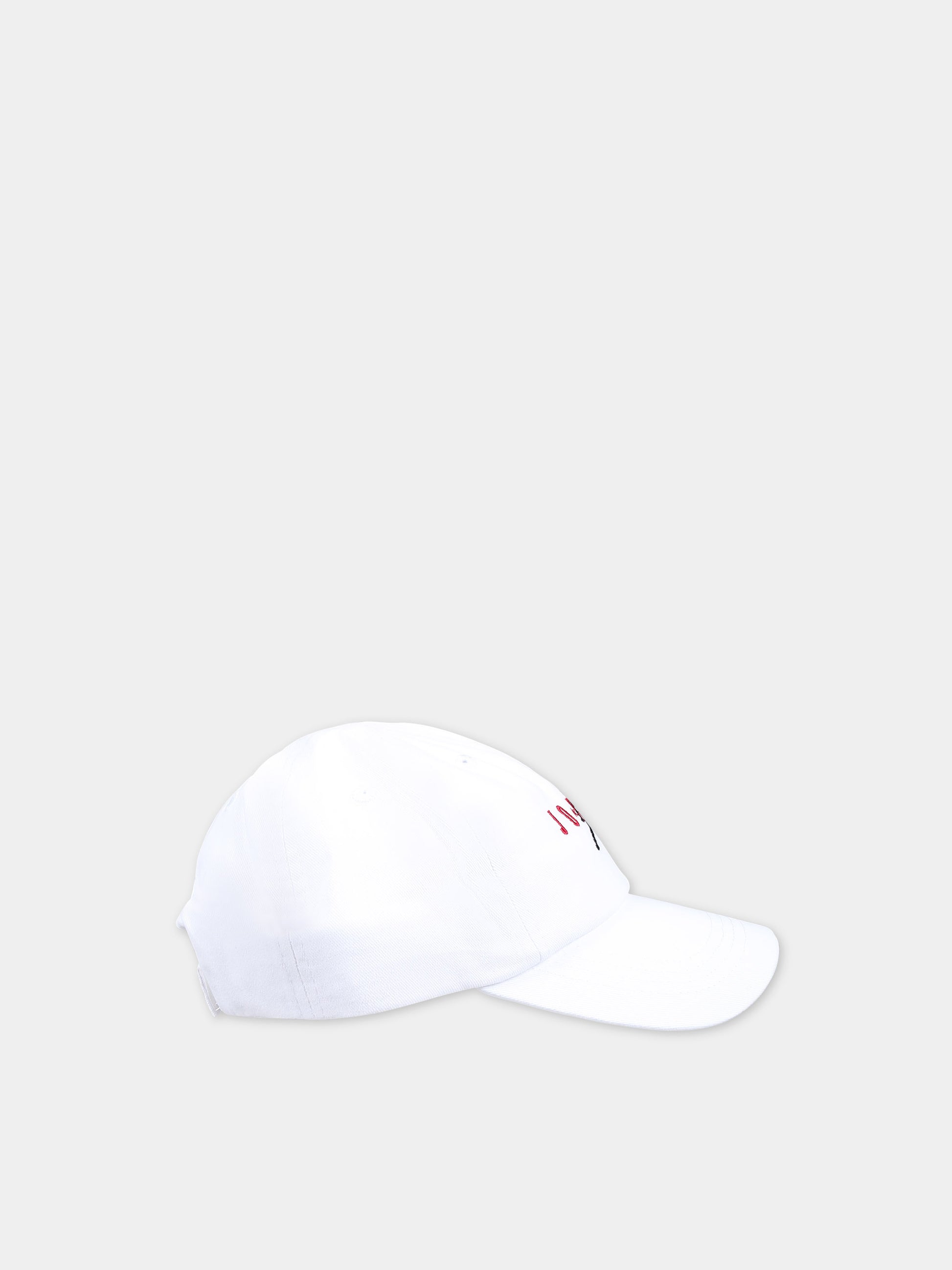 Cappello bianco per bambino con logo e jumpman,Jordan,8A0569 001