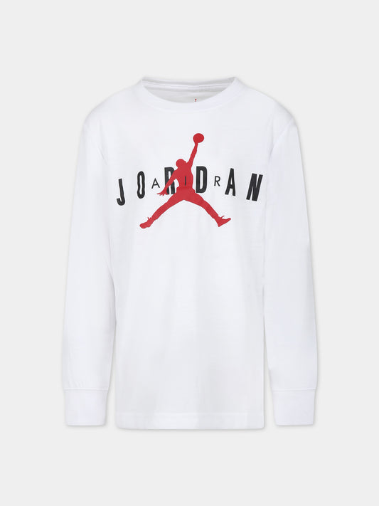 T-shirt bianca per bambino con iconico Jumpman,Jordan,95D131 001