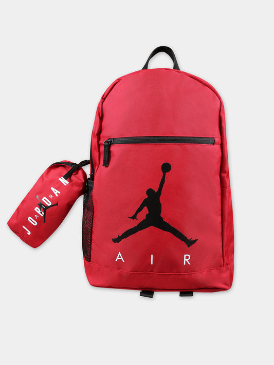Zaino rosso per bambino con iconico Jumpman,Jordan,9B0503 R78