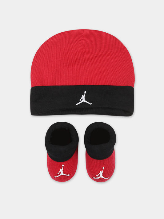 Set rosso per neonato con iconico Jumpman,Jordan,LJ0102 R78