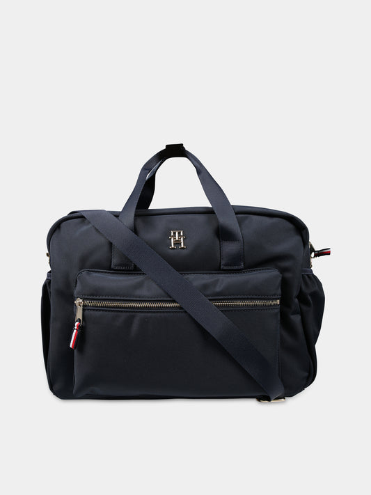 Borsa mamma blu per neonati con logo,Tommy Hilfiger Junior,23FMTAAU0AU01841 DW6