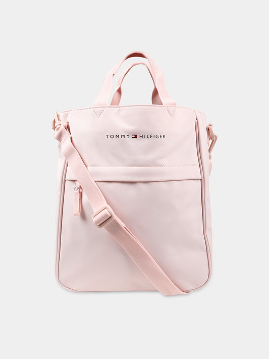 Borsa rosa per bambina con logo,Tommy Hilfiger Junior,23FMTAAU0AU01867 TJQ