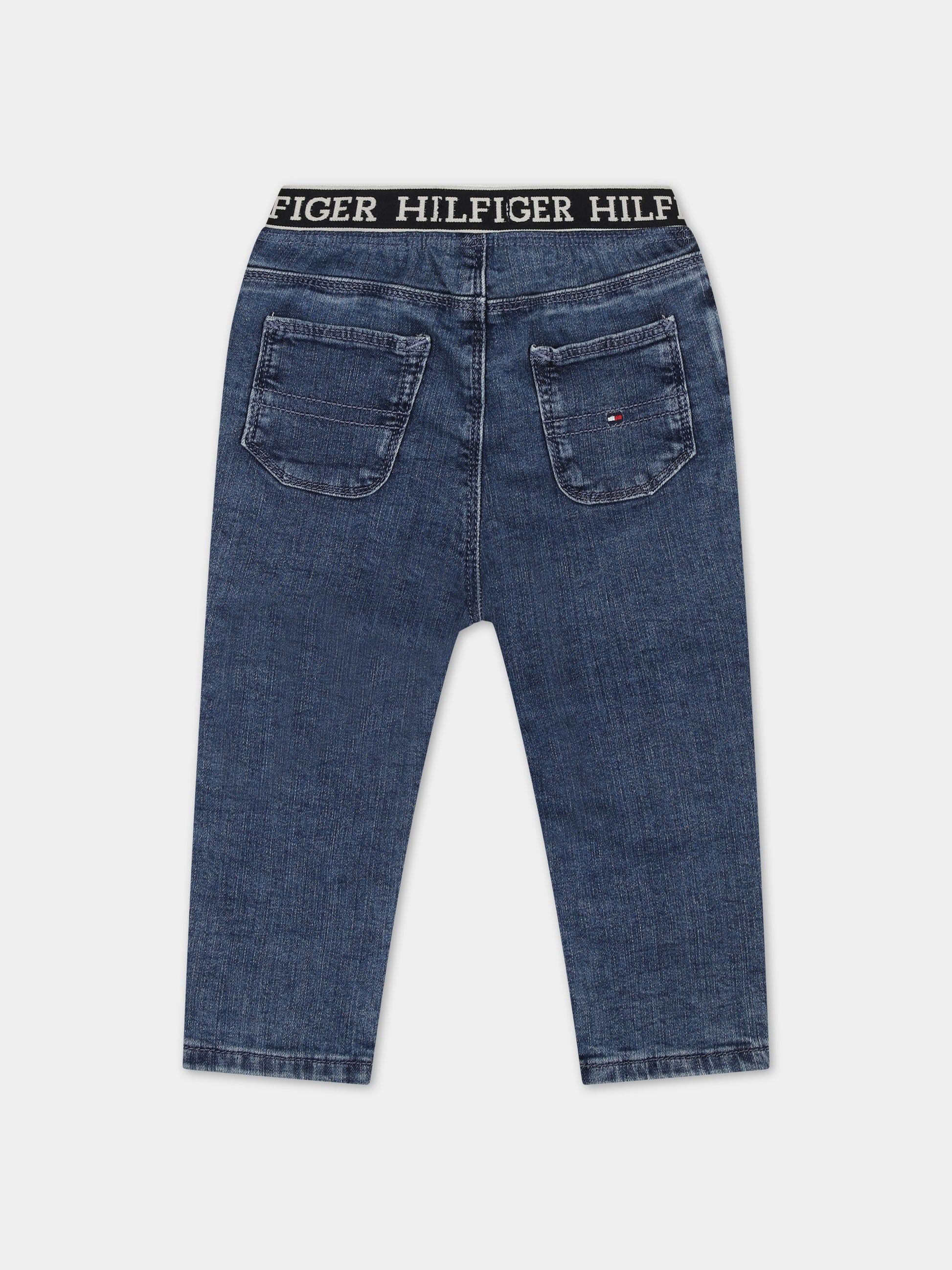 Jeans in denim per neonati con logo,Tommy Hilfiger Junior,23FMTHKN0KN01744J 1A4