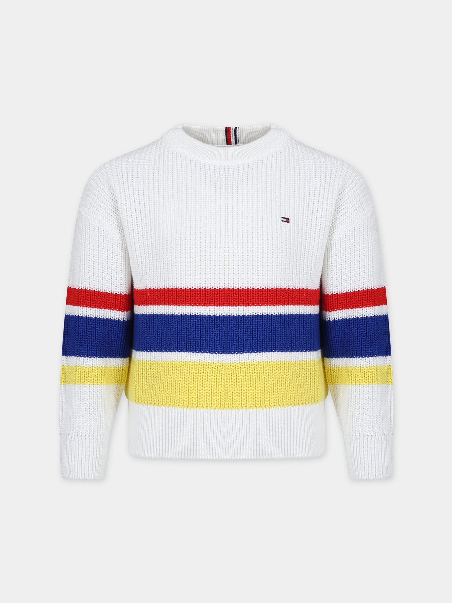 Maglione multicolor per bambino con logo,Tommy Hilfiger Junior,23FMTHKB0KB08725 YBR