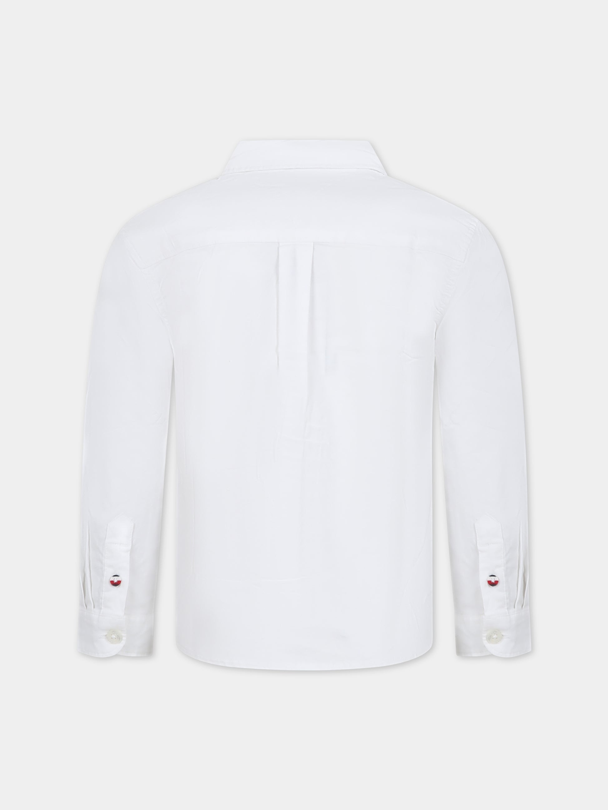 Camicia bianca per bambino con logo,Tommy Hilfiger Junior,23FMTHKB0KB08728J YBR