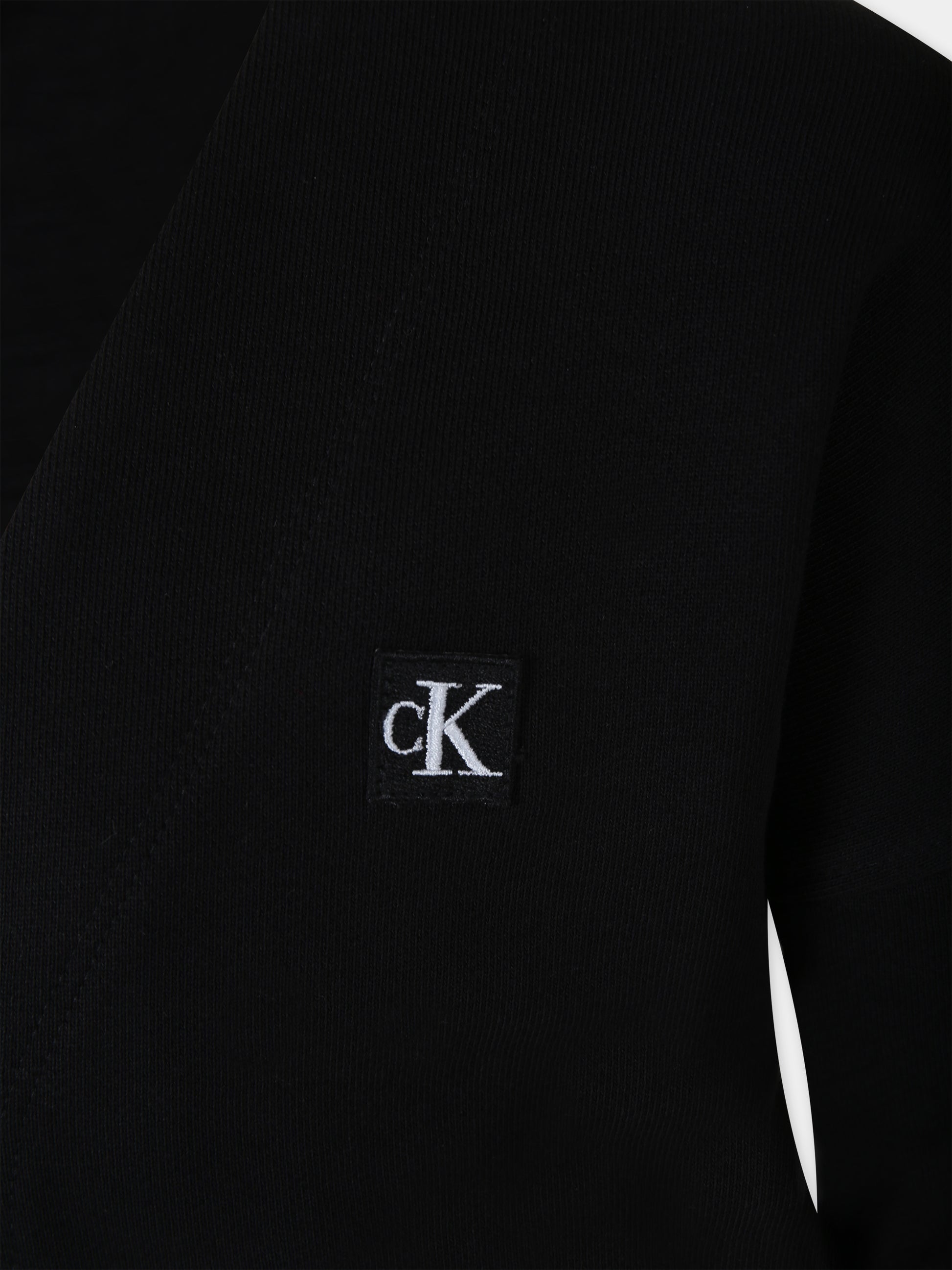 Cardigan nero per bambino con logo,Calvin Klein Kids,23FMCKIB0IB01945 BEH