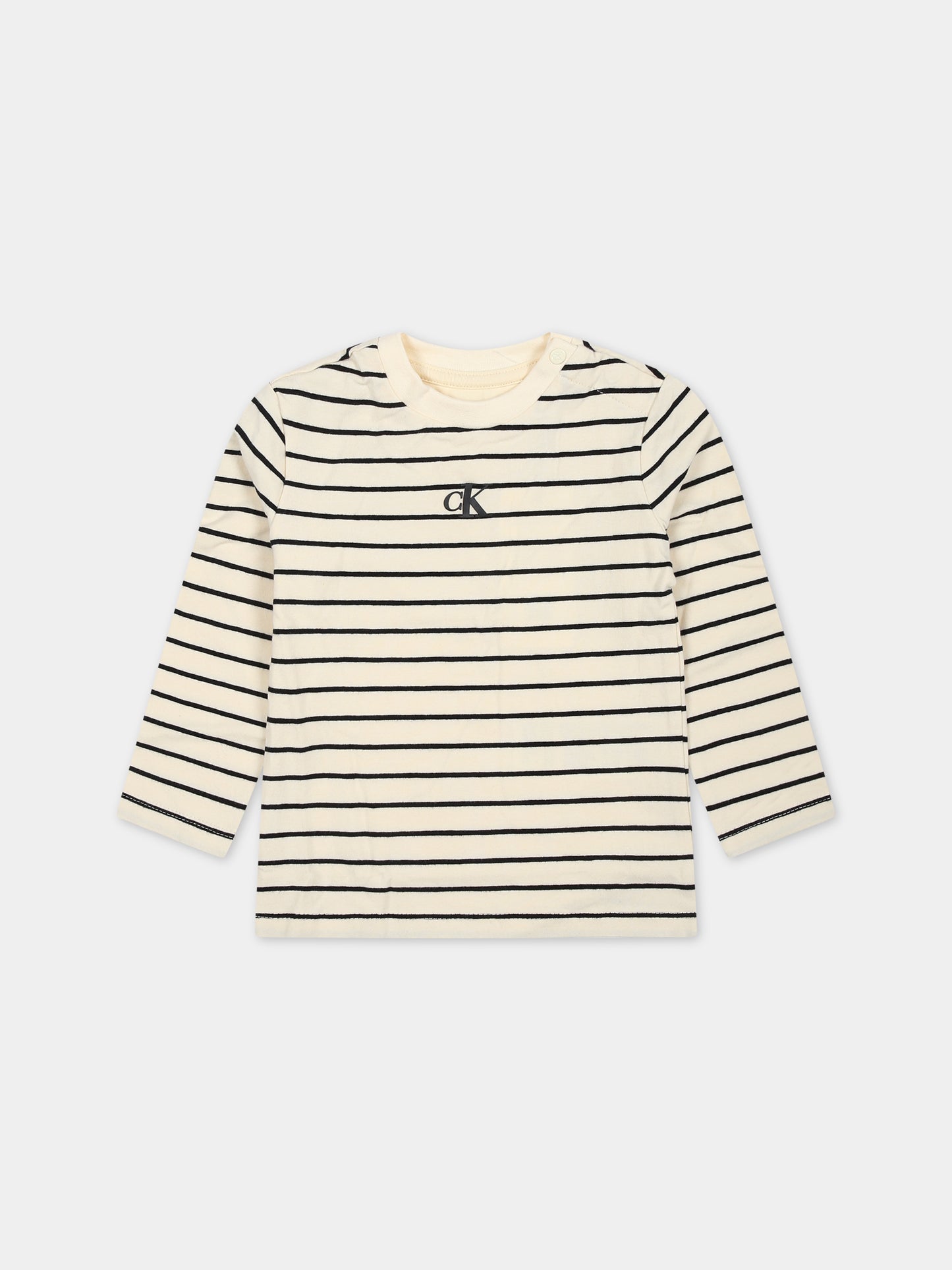 T-shirt multicolor per neonati con logo,Calvin Klein Kids,23FMCKIN0IN00144 0GK