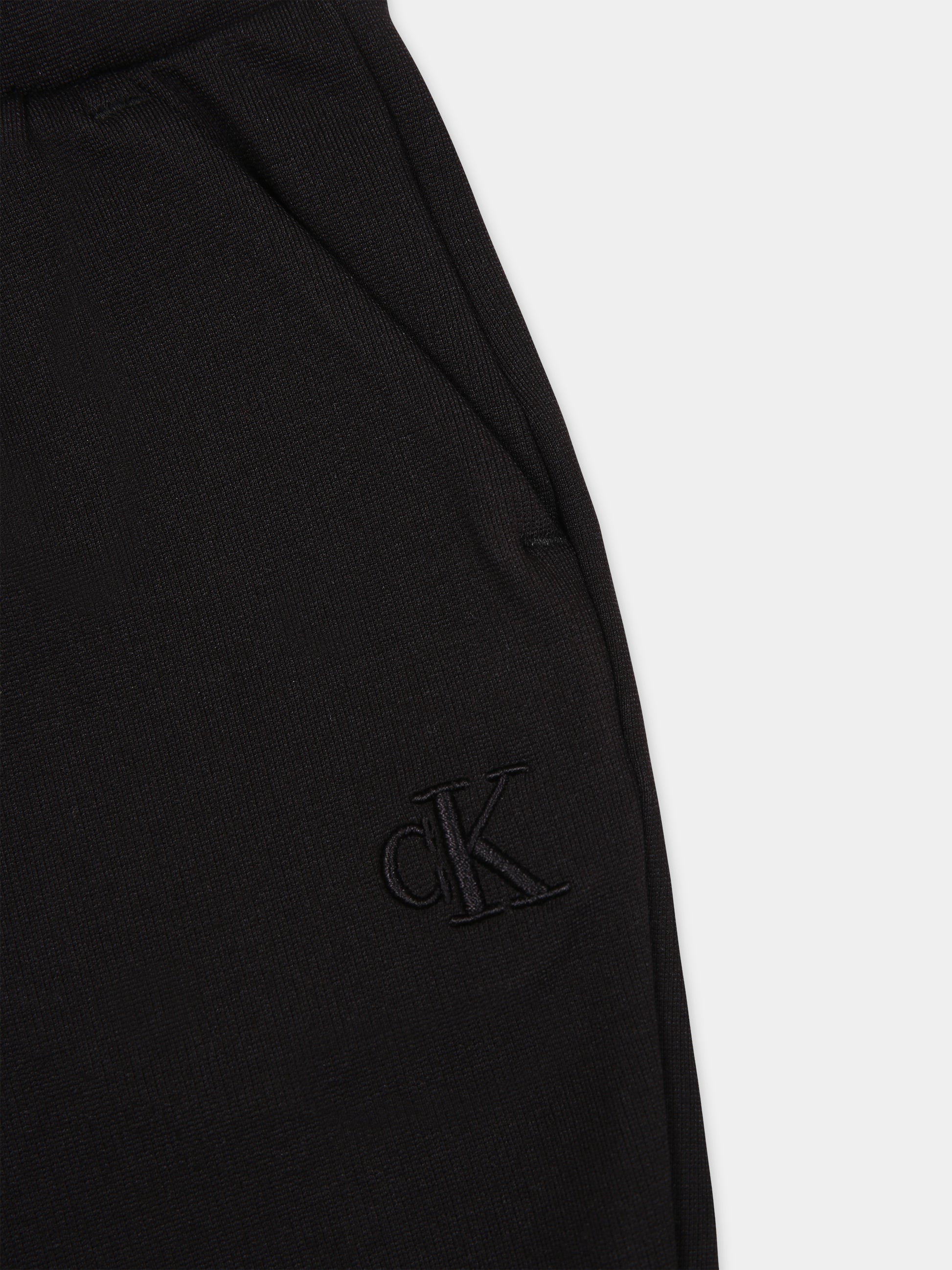 Pantaloni neri per neonato con logo,Calvin Klein Kids,23FMCKIN0IN00138 BEH