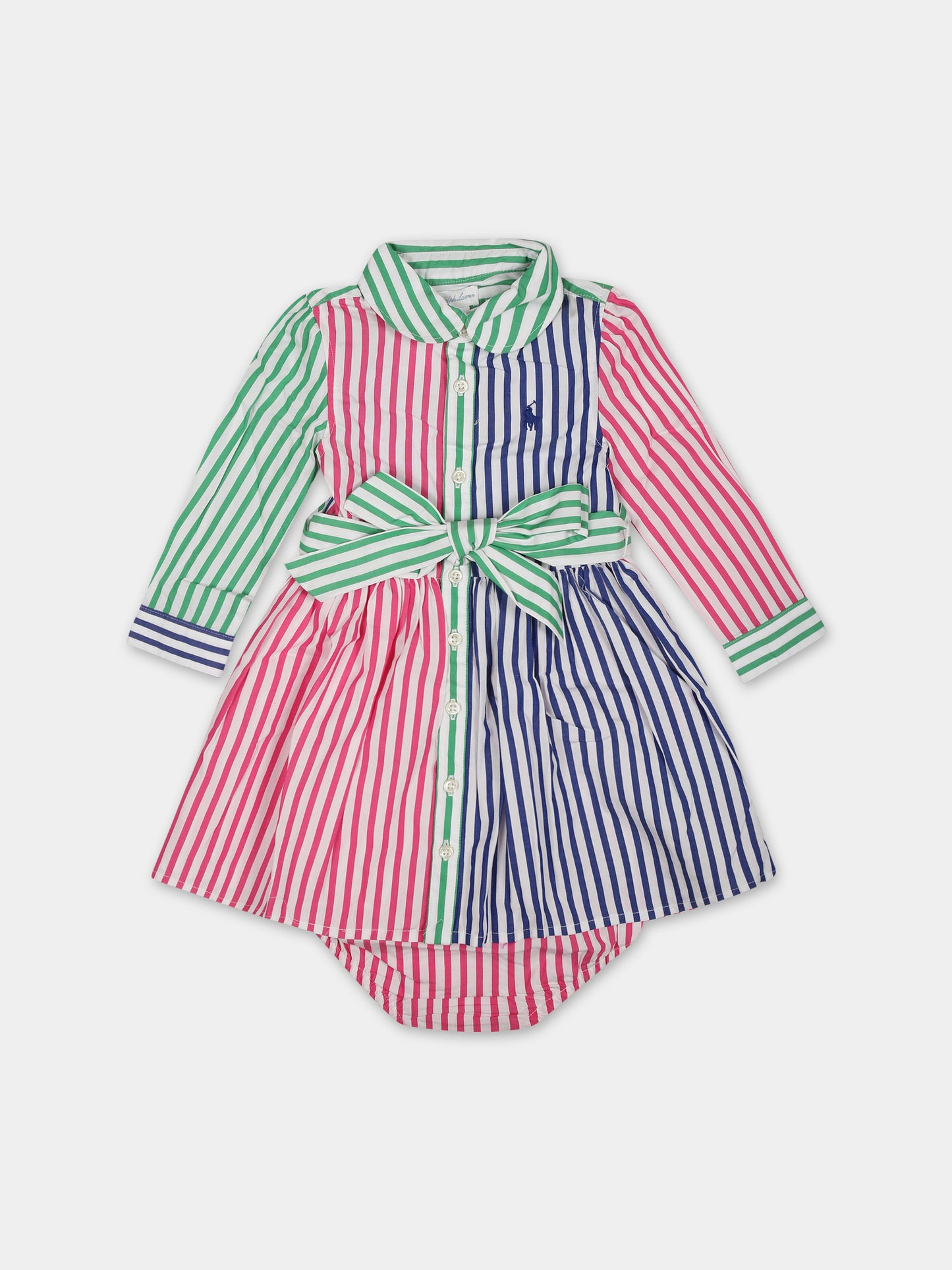 Vestito bianco per neonata con cavallino,Ralph Lauren Kids,925706001