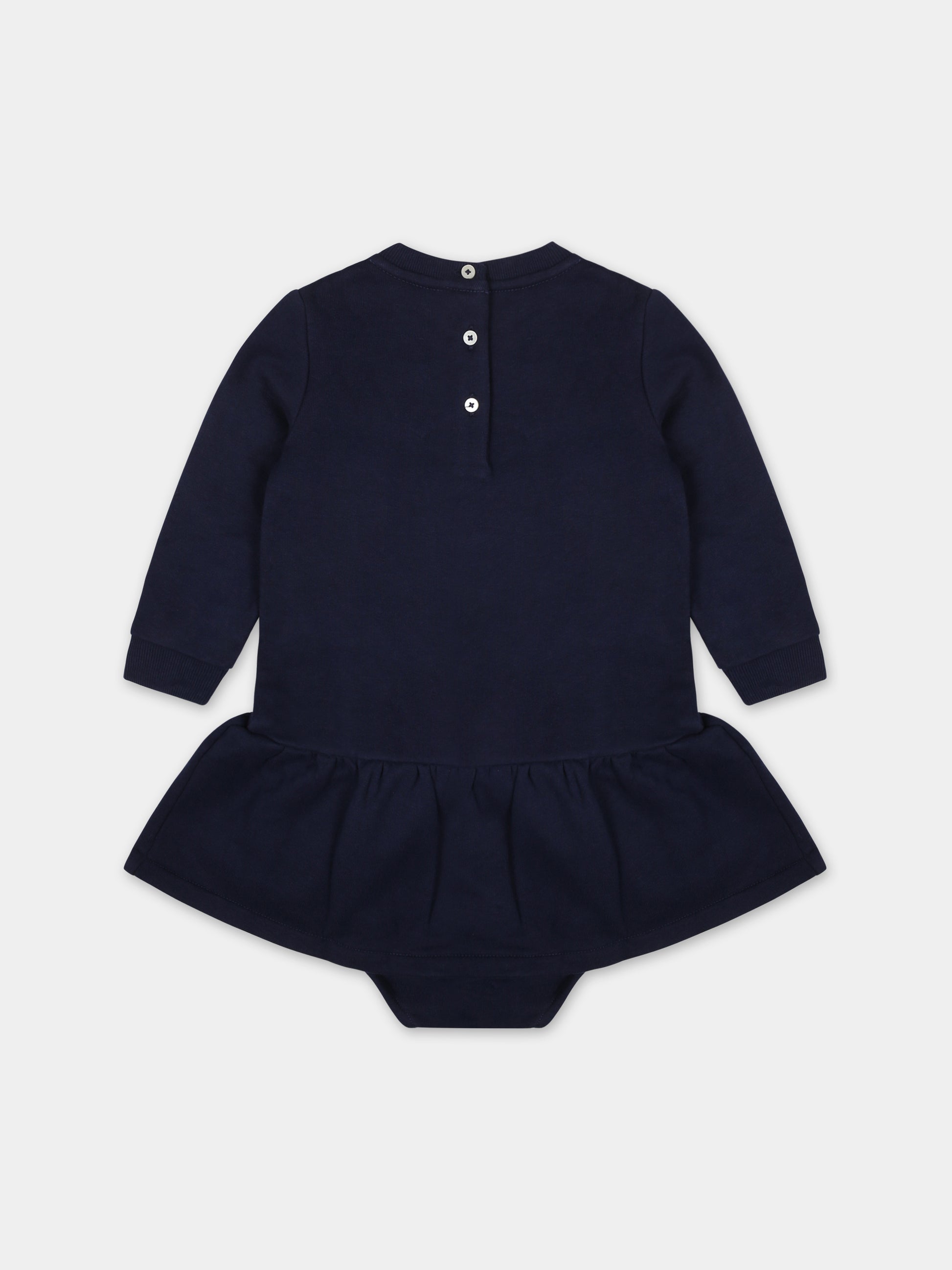 Vestito blu per neonata con Polo Bear,Ralph Lauren Kids,926020001