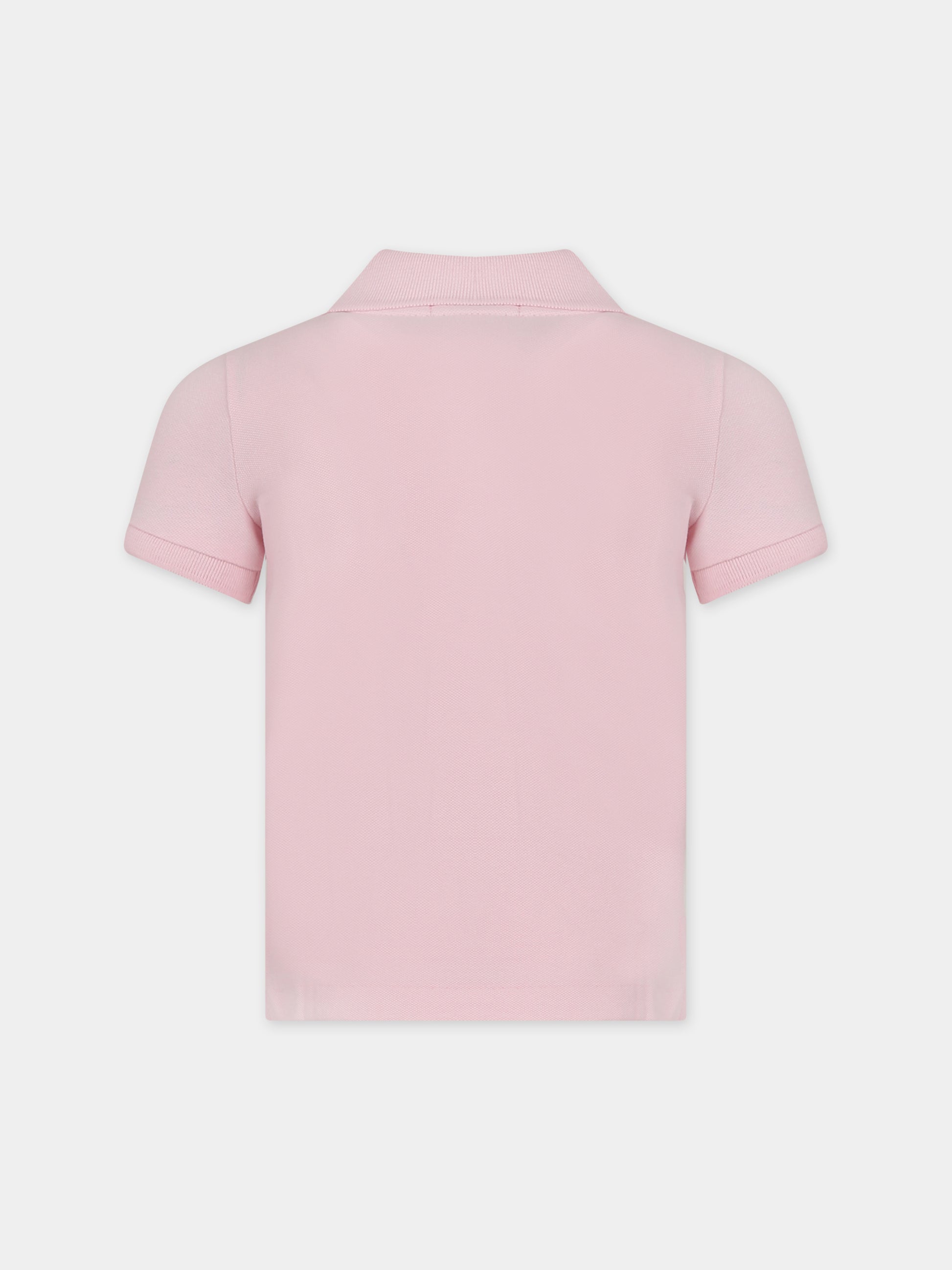 Polo rosa per bambina con cavallino,Ralph Lauren Kids,573242011