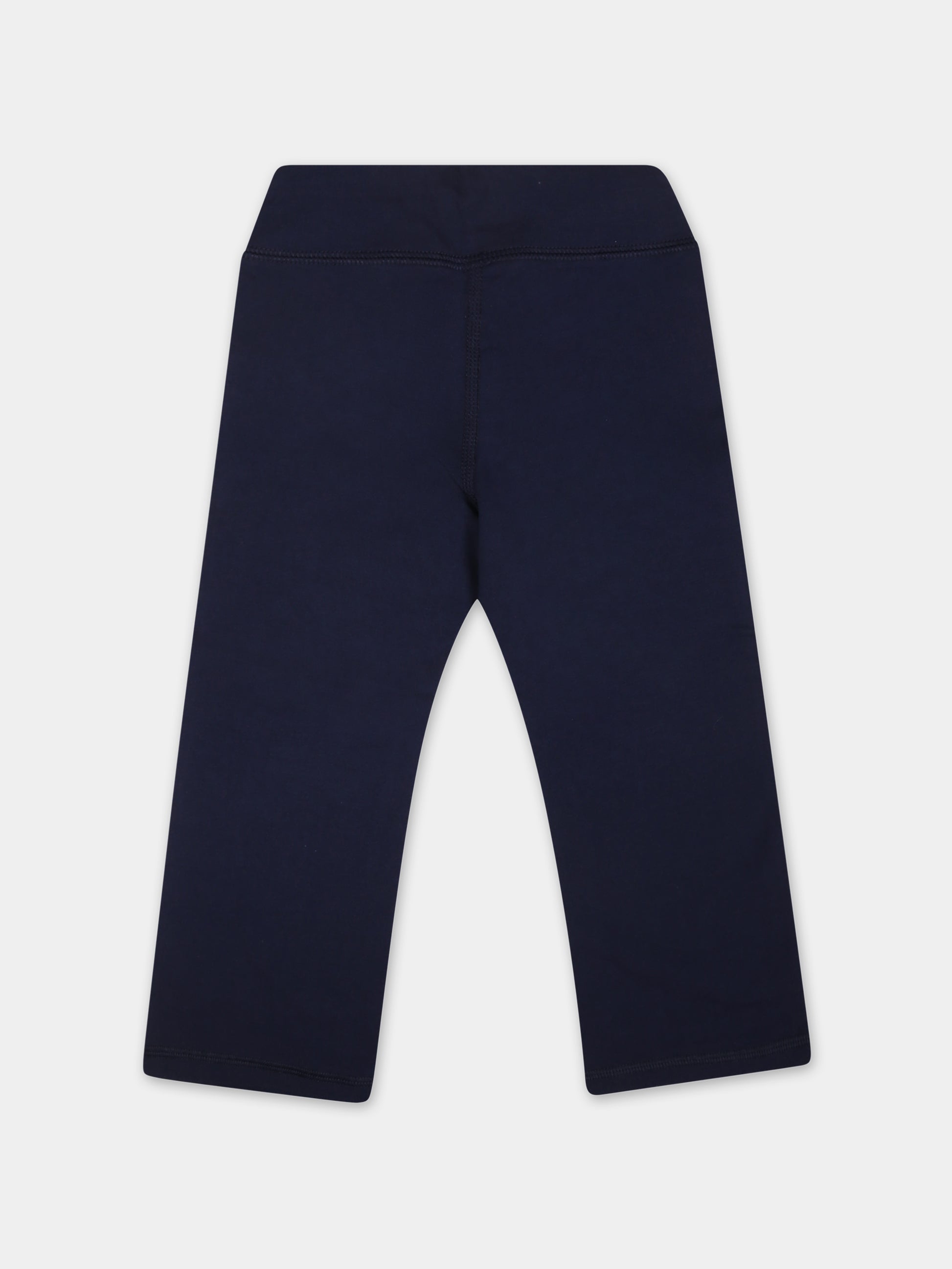 Leggings blu per neonata con cavallino,Ralph Lauren Kids,925883001