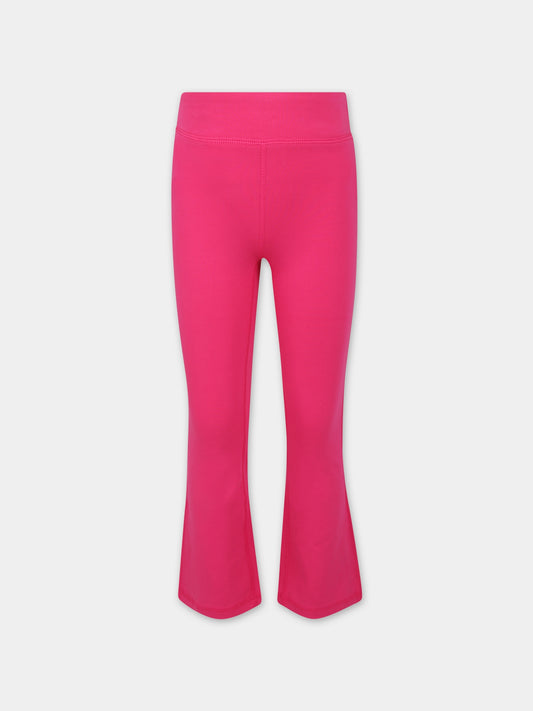 Leggings fucsia per bambina con cavallino,Ralph Lauren Kids,925883002