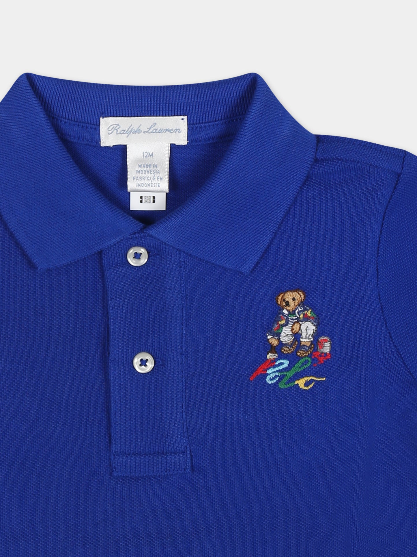 Polo blu per neonato con Polo Bear,Ralph Lauren Kids,853788008