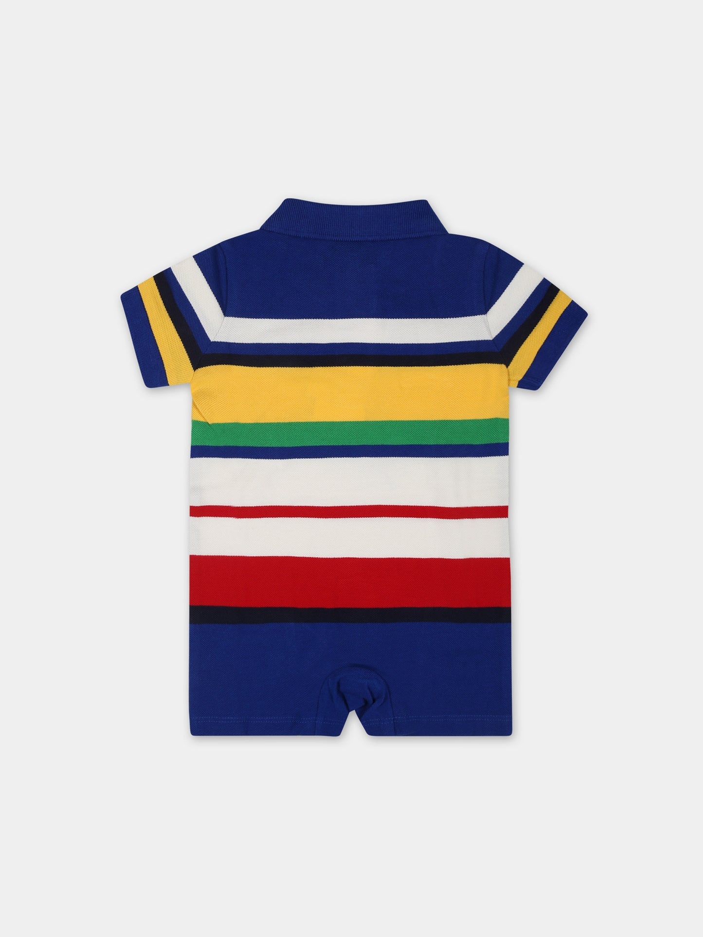 Pagliaccetto blu per neonato con cavallino,Ralph Lauren Kids,926952001