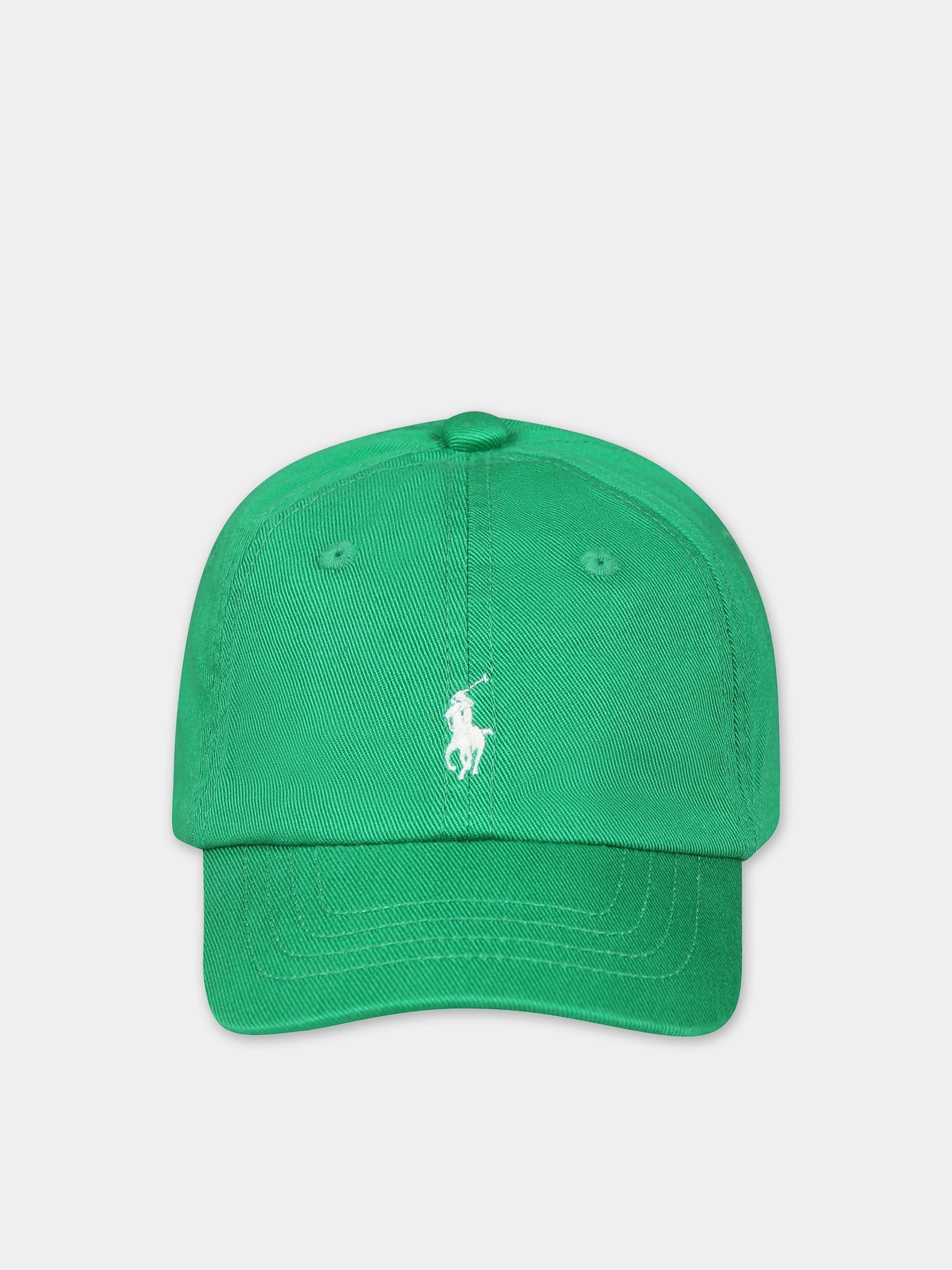 Cappello verde per bambino con cavallino,Ralph Lauren Kids,785653051