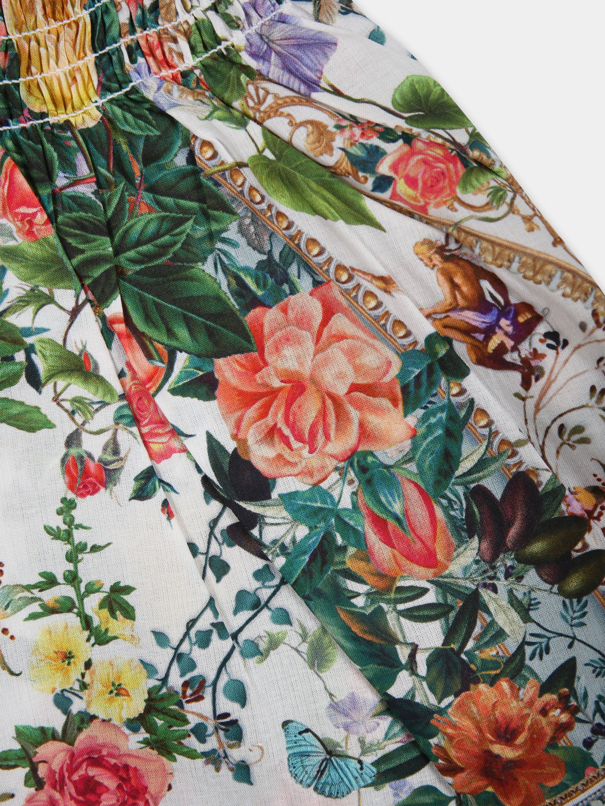 Vestito multicolor per neonata con stampa floreale,Camilla,00024991 RENAROMA