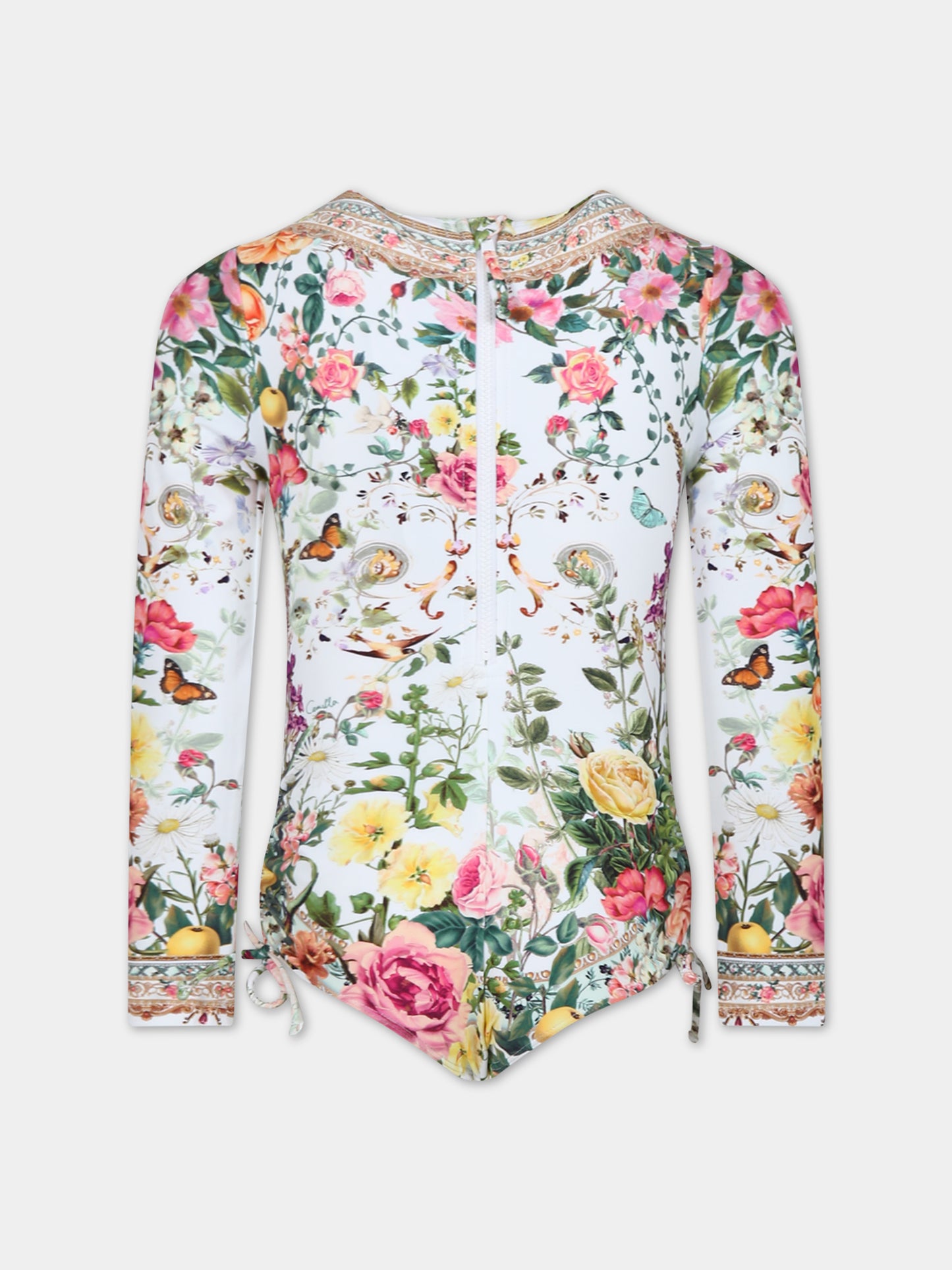 Costume per bambina con stampa floreale e strass,Camilla,00024989 RENAROMA