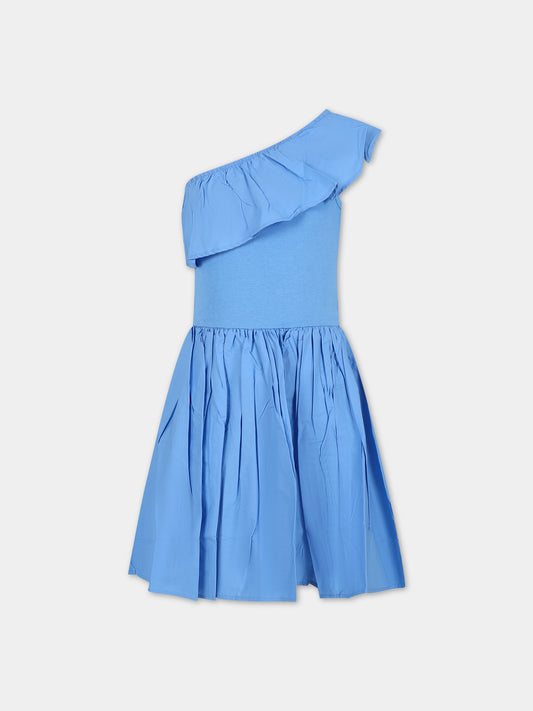 Vestito casual azzurro per bambina,Molo,2S24E103 8889