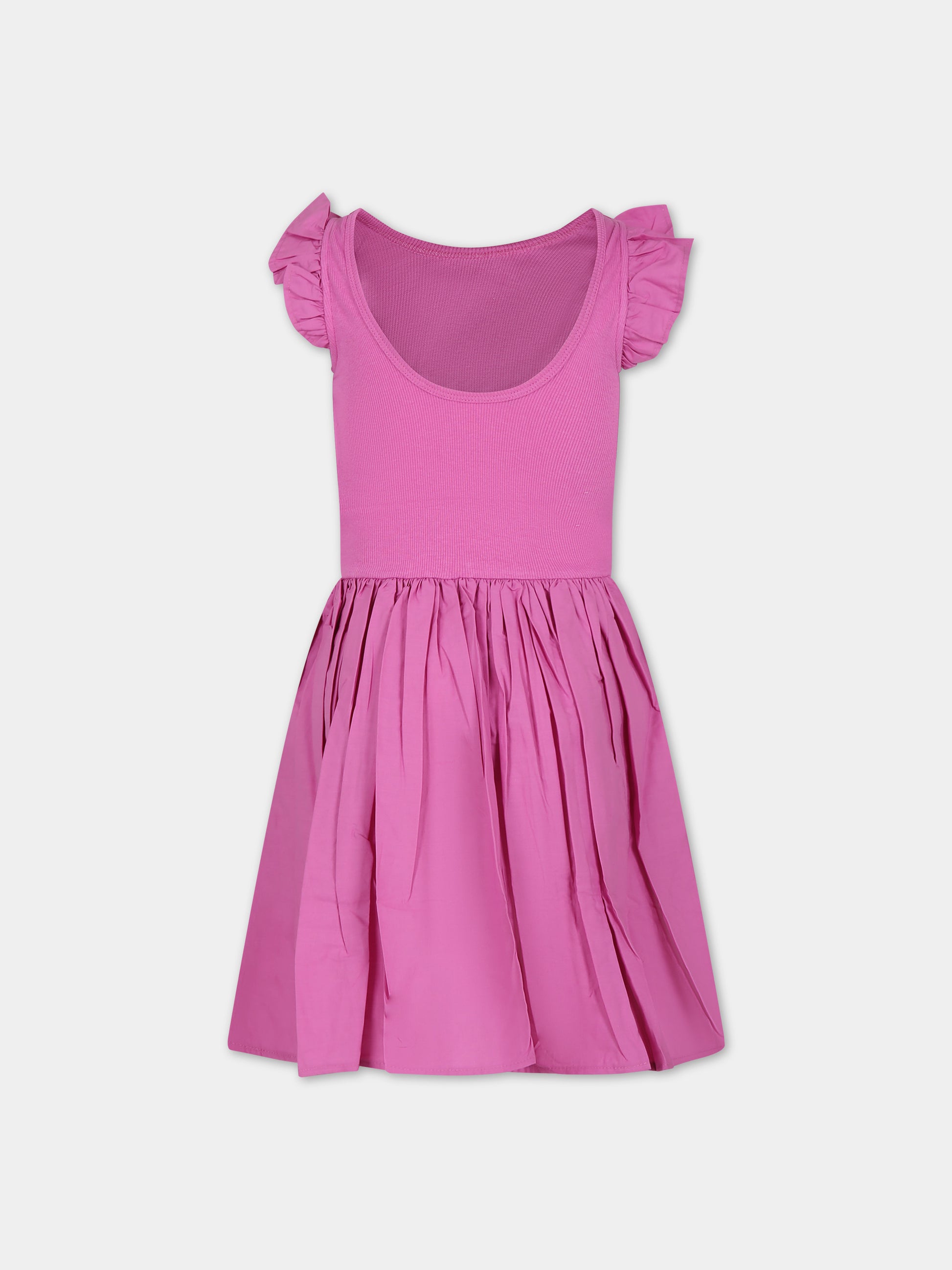 Vestito fucsia casual per bambina,Molo,2S24E104 8892