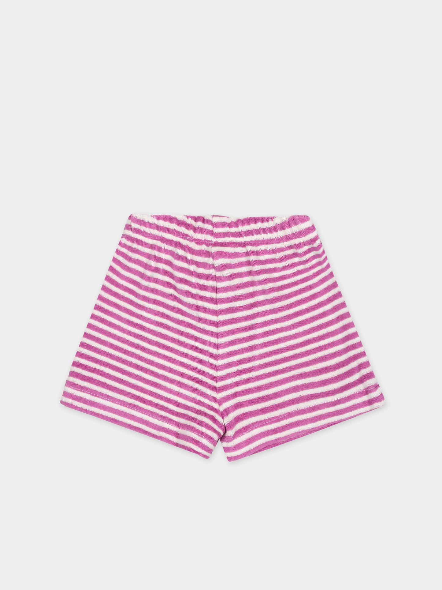 Shorts casual fucsia per neonata con righe,Molo,4S24H101 9044