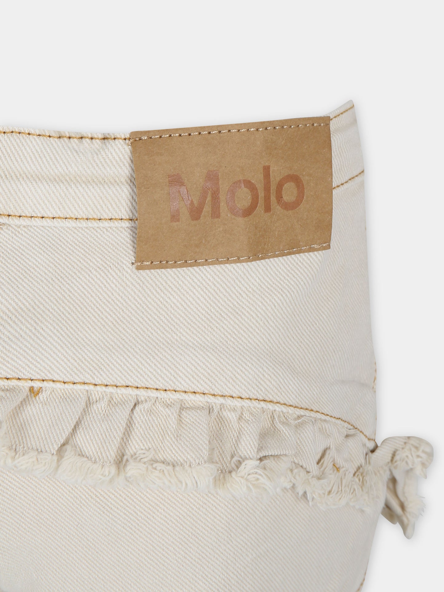 Shorts beige per bambina con logo,Molo,2S24H114 8894