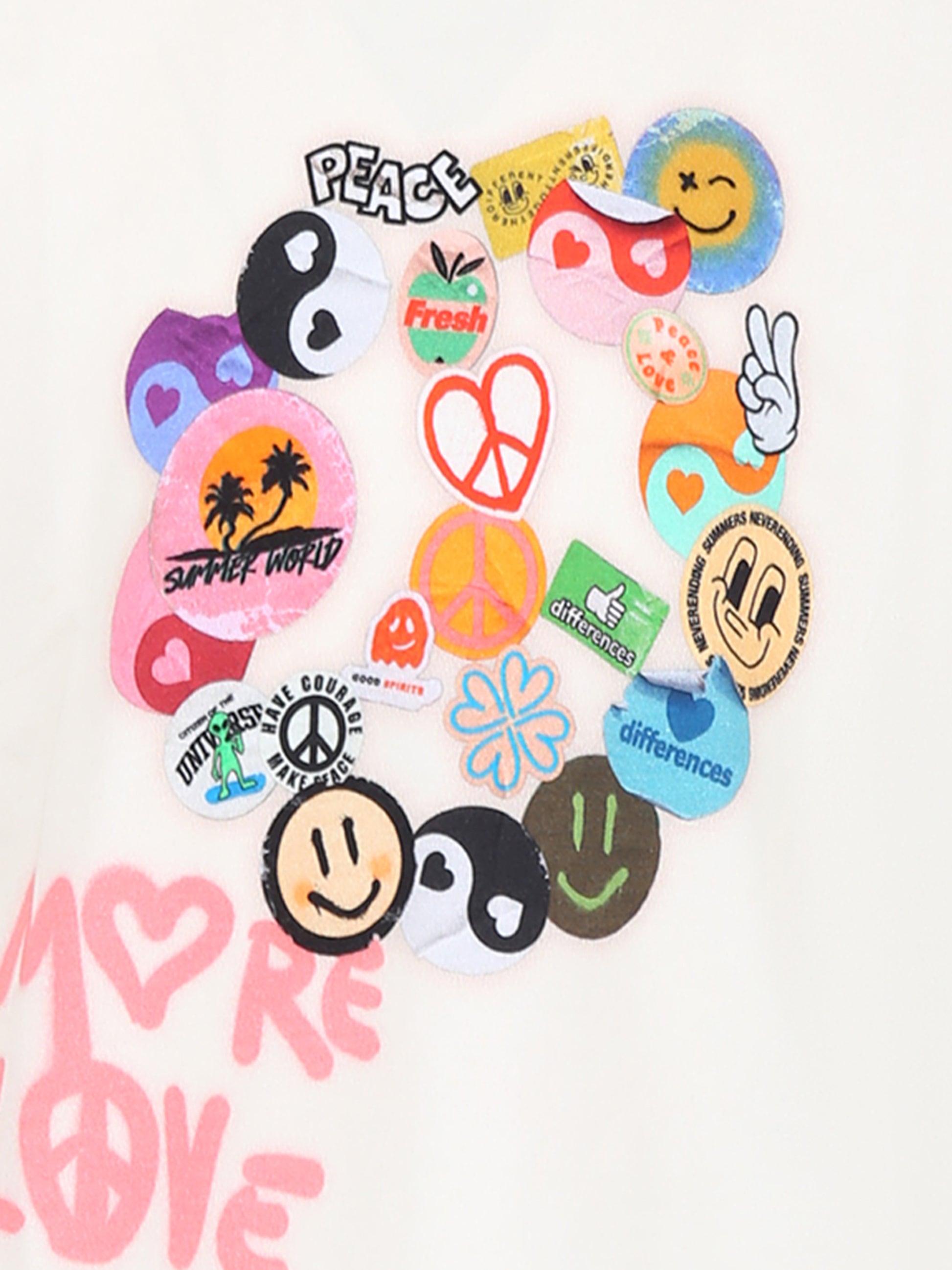 T-shirt avorio per bambina con smile,Molo,2S24A207 3449
