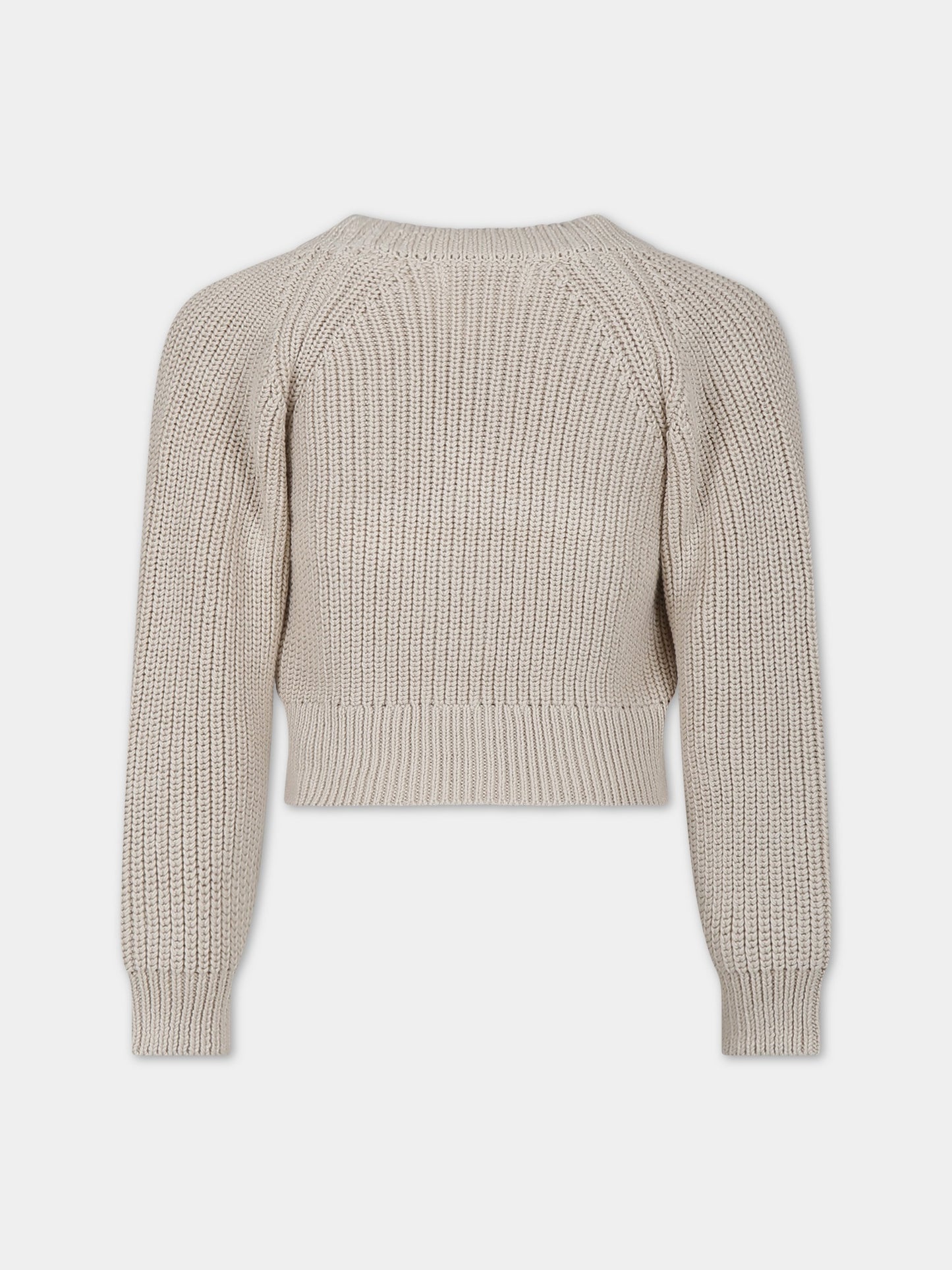 Cardigan beige per bambina con logo,Molo,2S24K302 8894