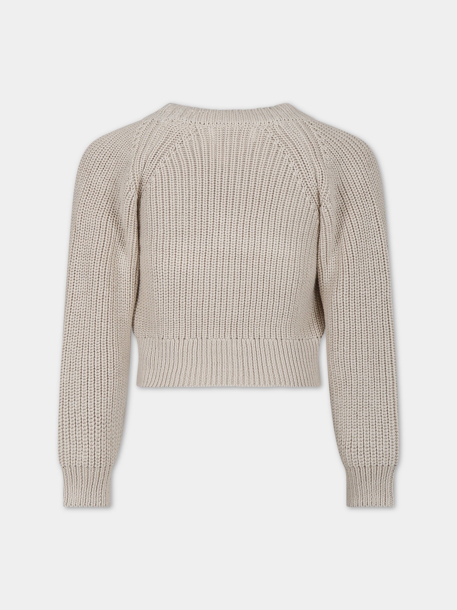 Cardigan beige per bambina con logo,Molo,2S24K302 8894